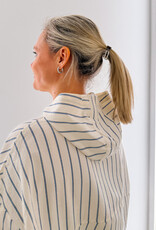 The Golden House Ad Blouse 'Onix' - Rayures Ecrues Et Bleues - Adoré