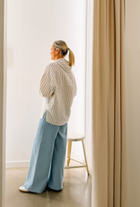 The Golden House Ad Blouse 'Onix' - Rayures Ecrues Et Bleues - Adoré