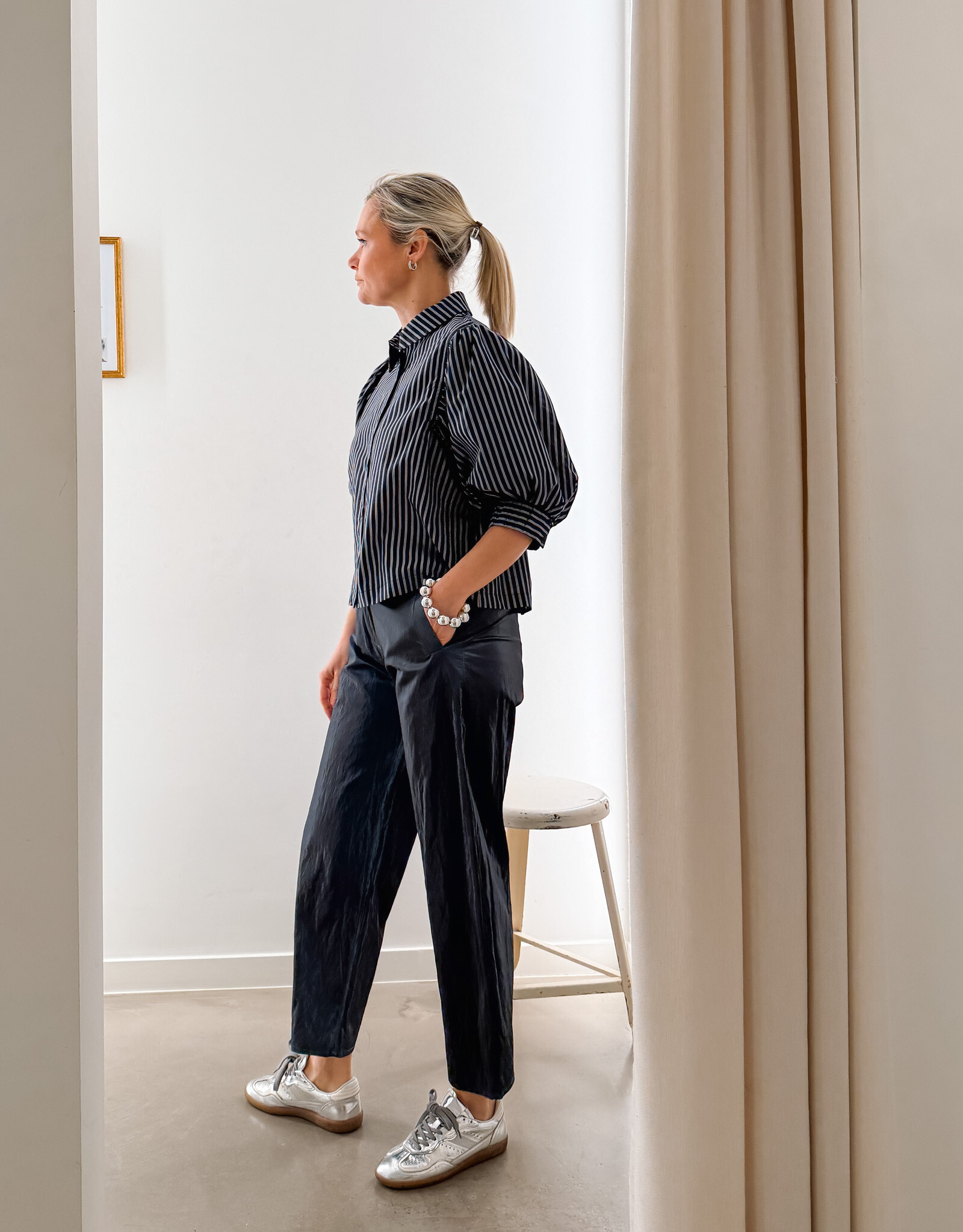 Bô-Dôme Broek 'Carot' - Navy  - Bô-Dôme