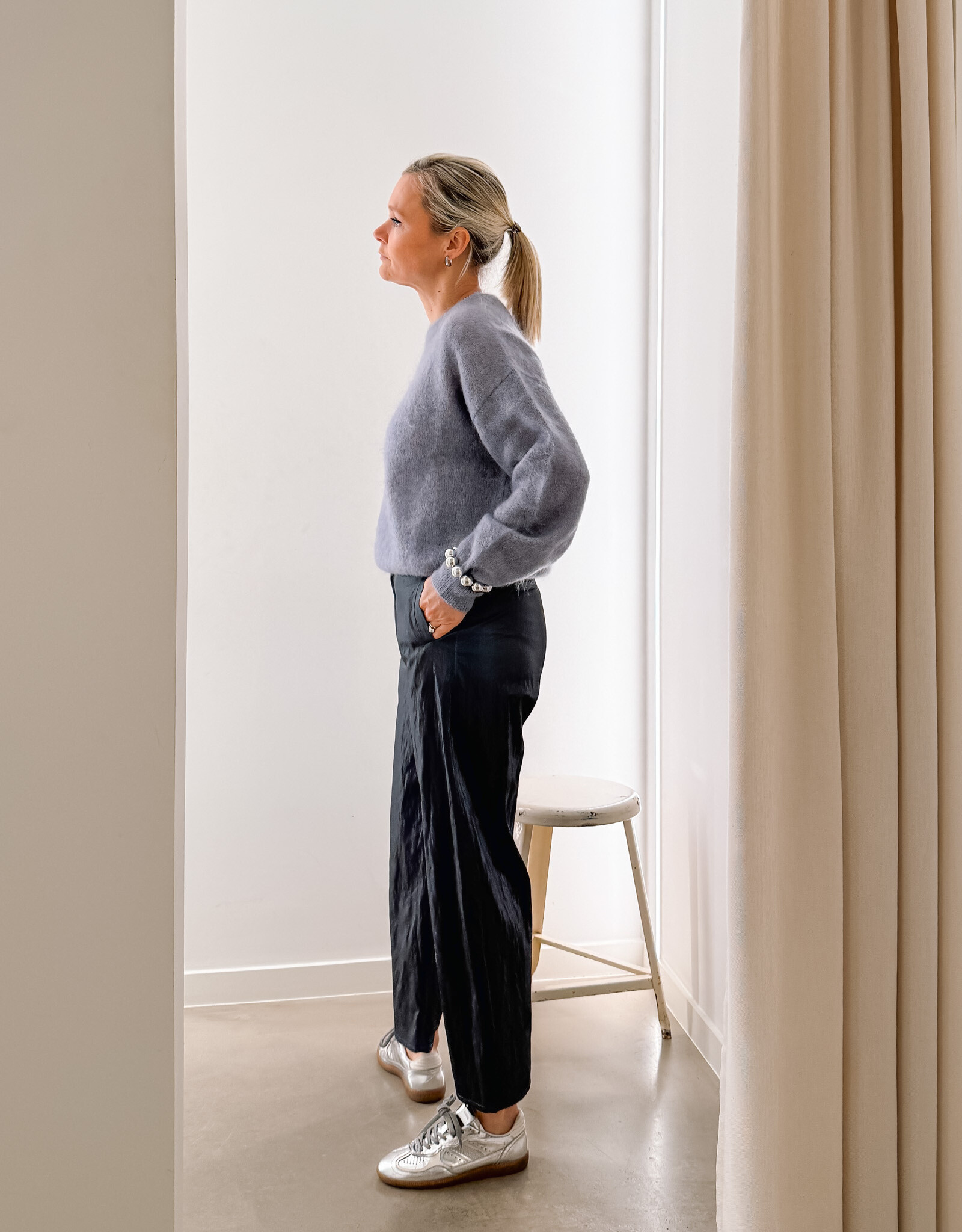 Bô-Dôme Broek 'Carot' - Navy  - Bô-Dôme