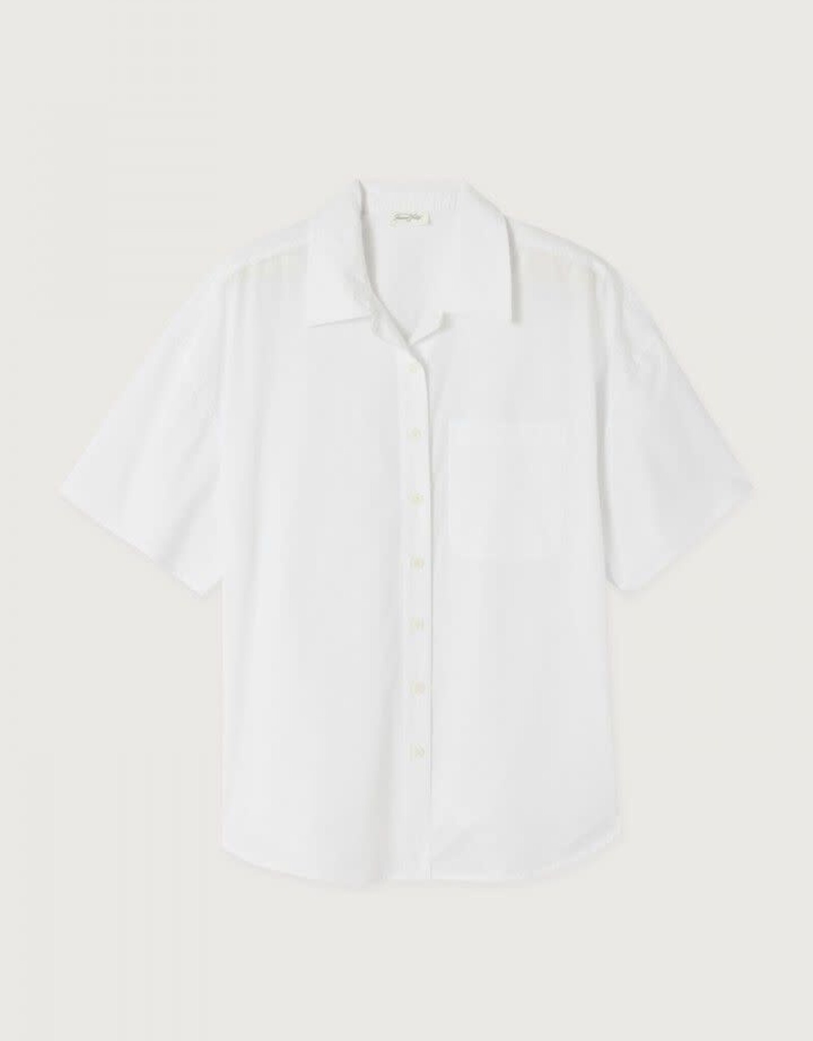 American Vintage Hemd Korte Mouw 'Havanarow' - White - Hav06B -  American Vintage