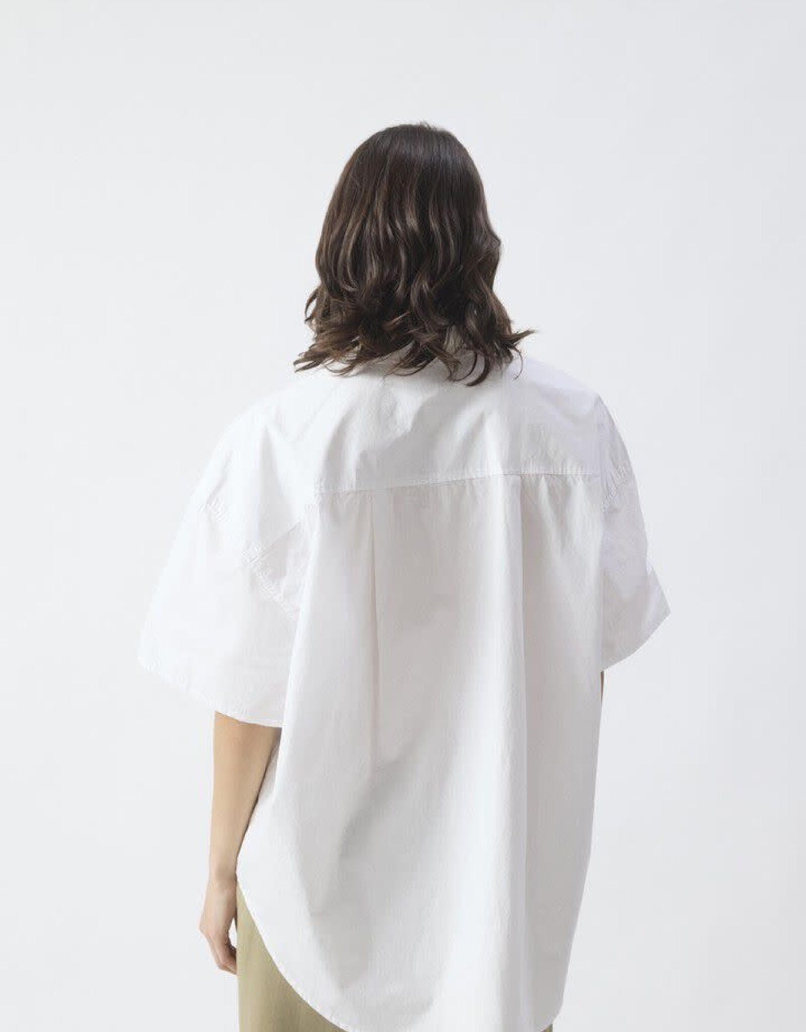 American Vintage Hemd Korte Mouw 'Havanarow' - White - Hav06B -  American Vintage