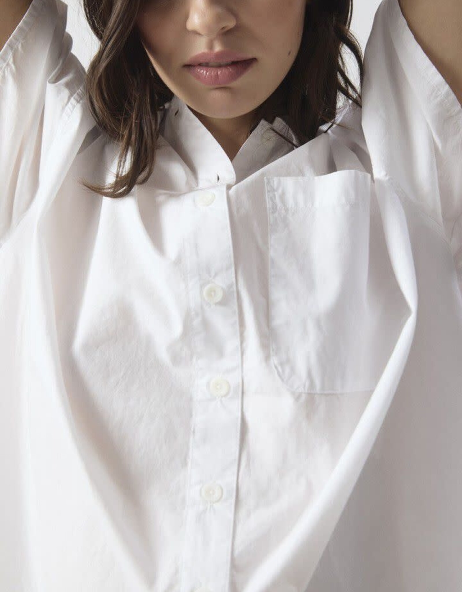 American Vintage Hemd Korte Mouw 'Havanarow' - White - Hav06B -  American Vintage