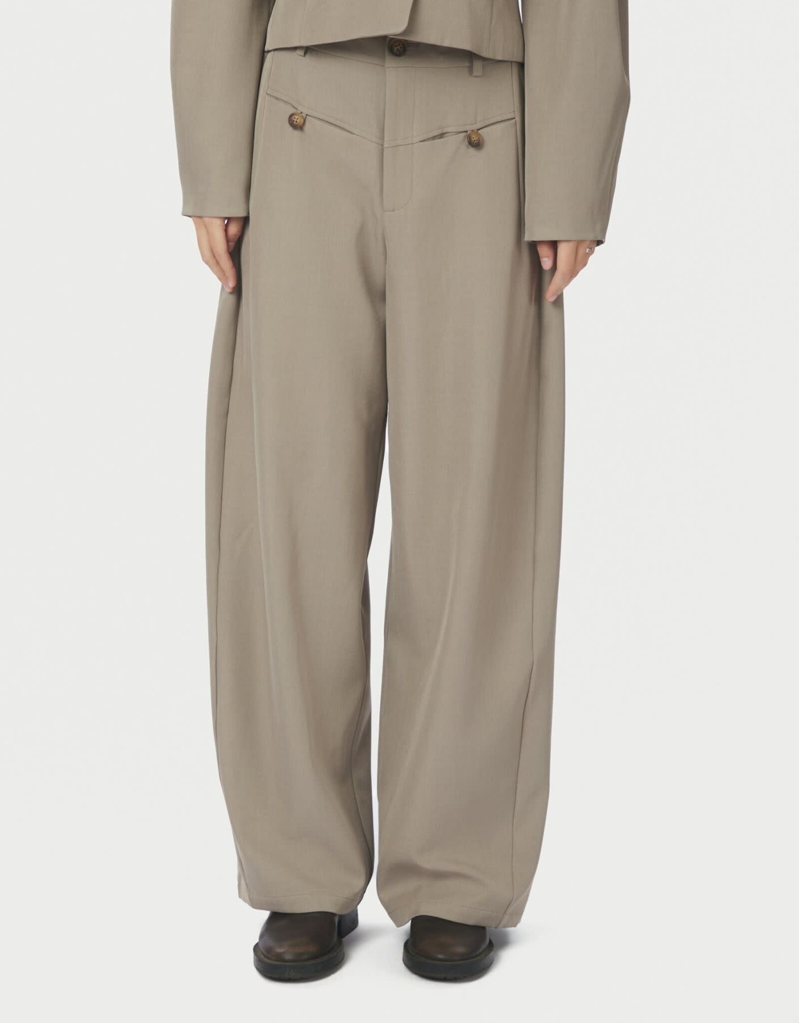 Broek 'Massie' - Warm Grey - Neo Noir