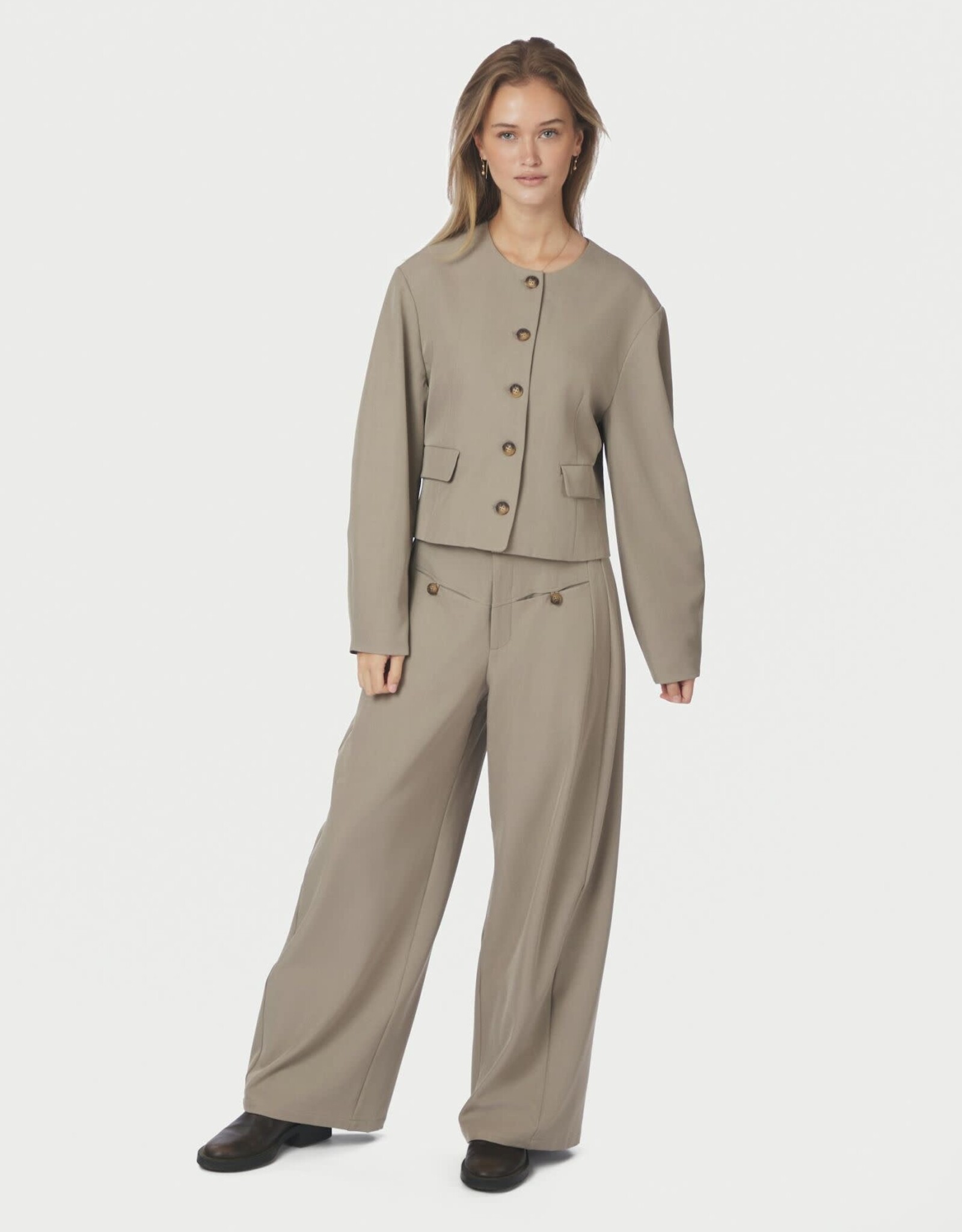 Broek 'Massie' - Warm Grey - Neo Noir