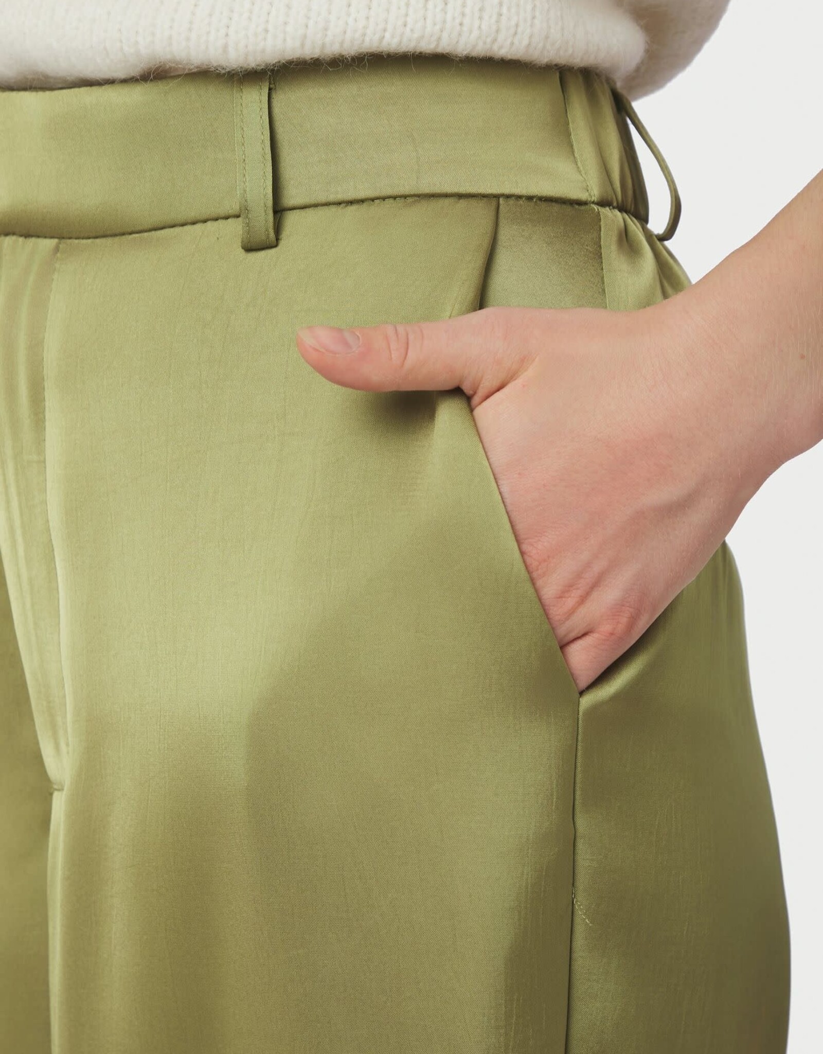 Broek Heavy Sateen 'Emmet' - Sage Green - Neo Noir