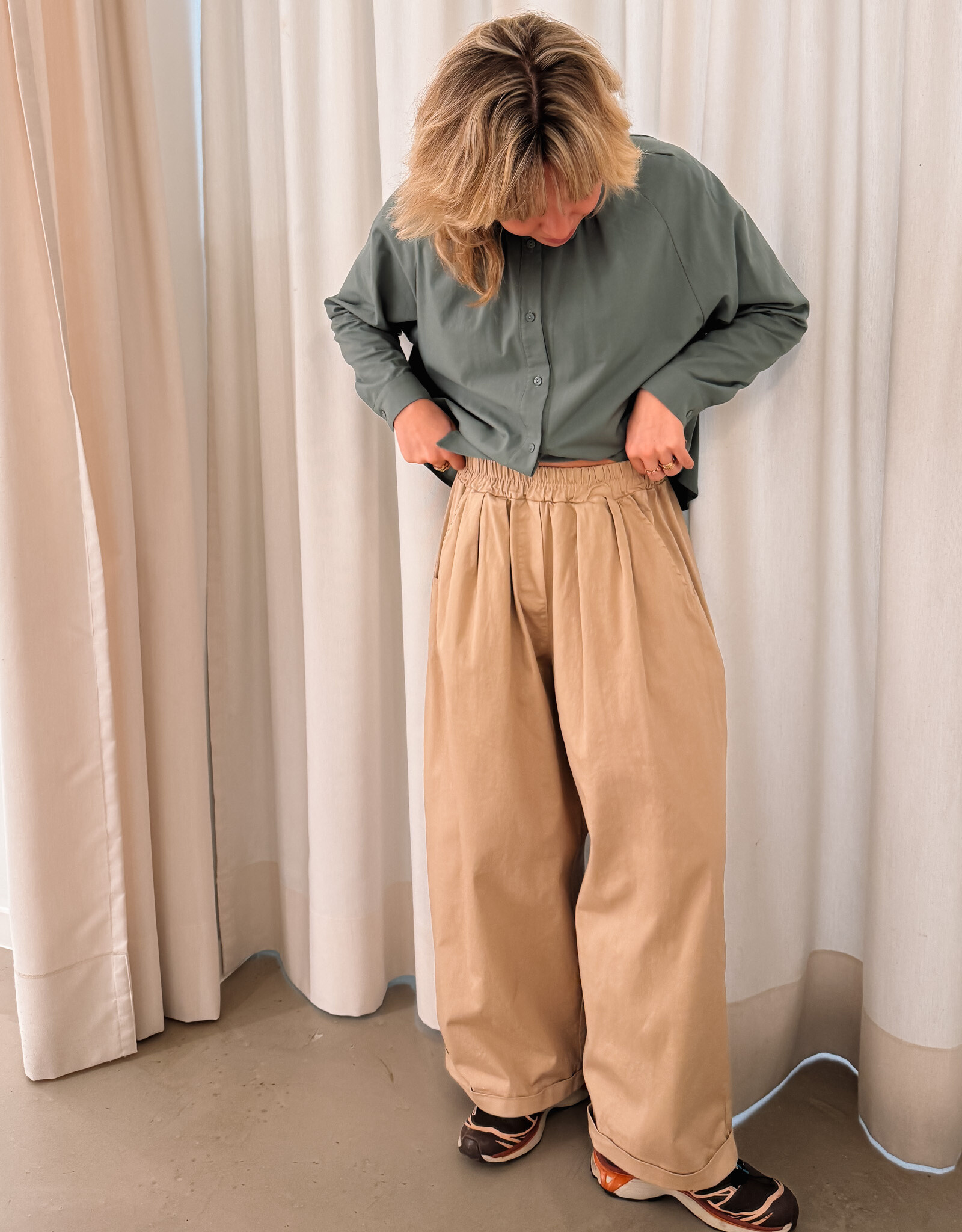 The Golden House Joh Broek Wide 'Mindy' - Beige - TU