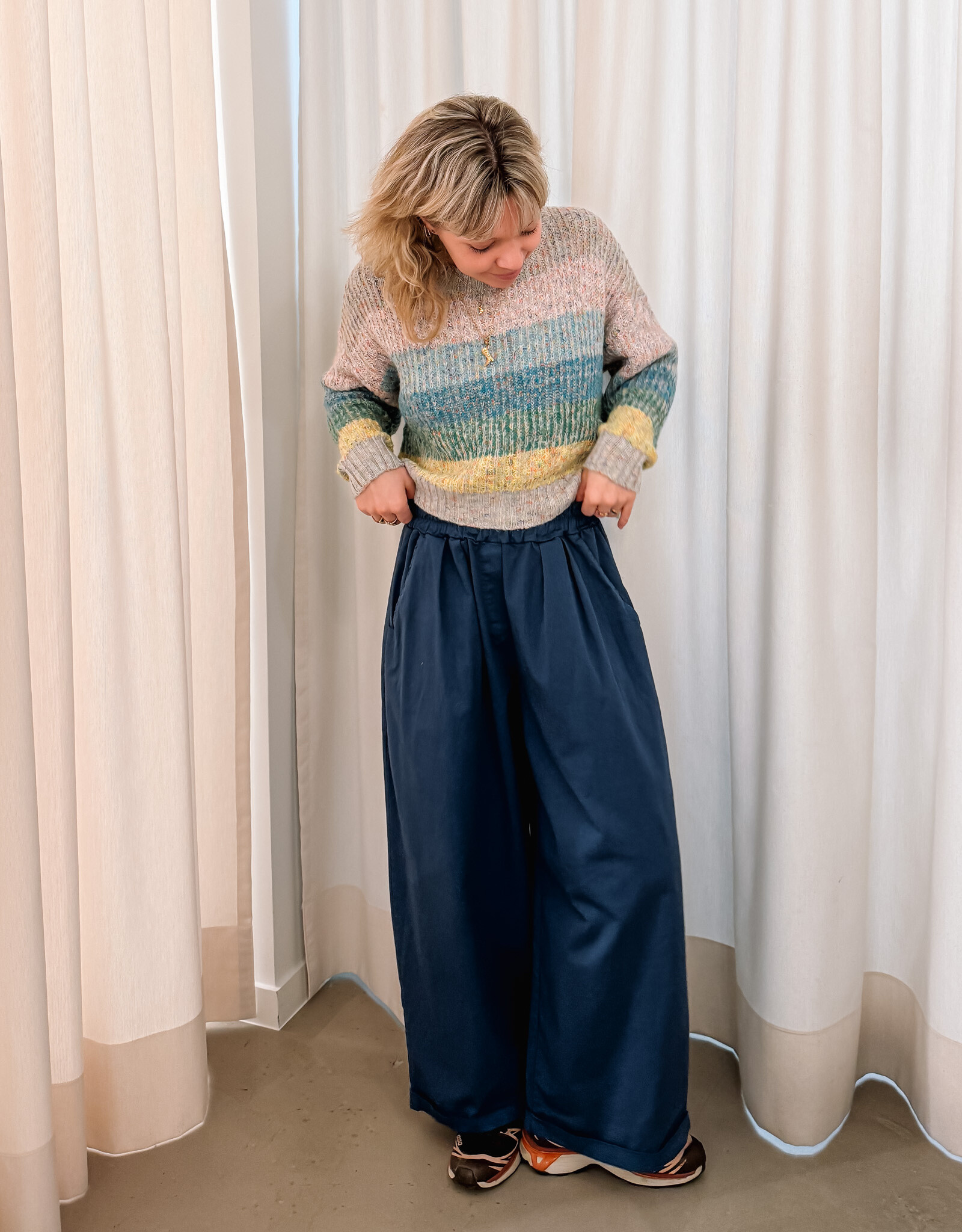 The Golden House Joh Broek Wide 'Mindy' - Navy - TU