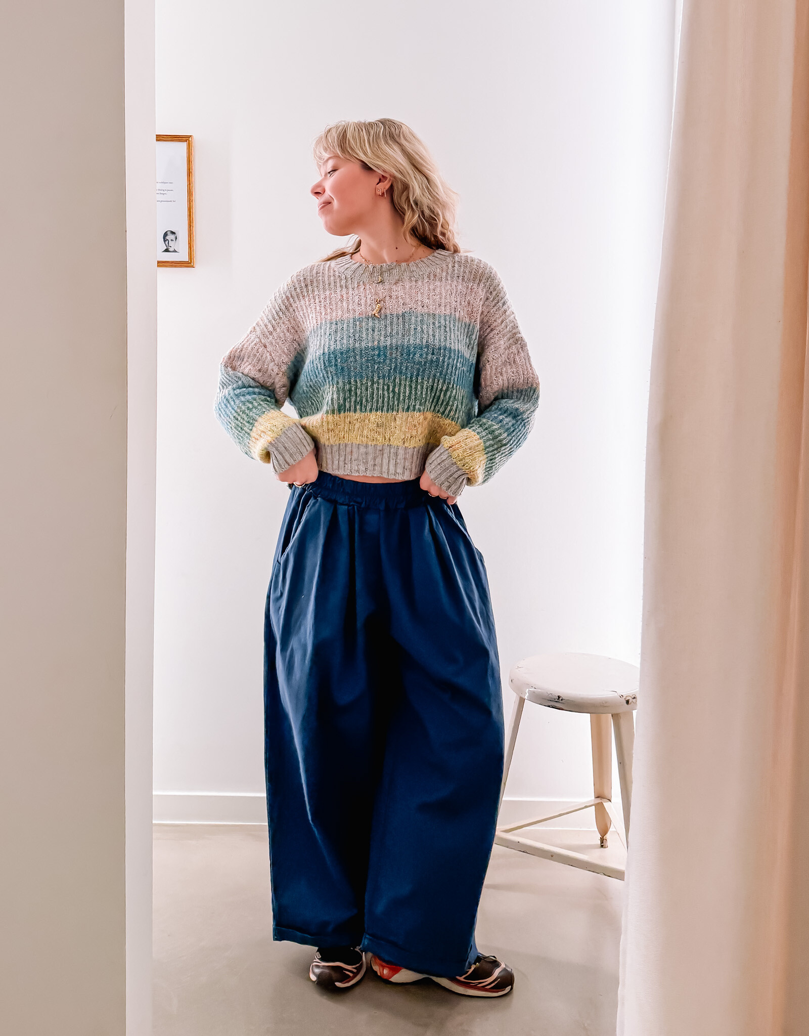 The Golden House Joh Broek Wide 'Mindy' - Navy - TU