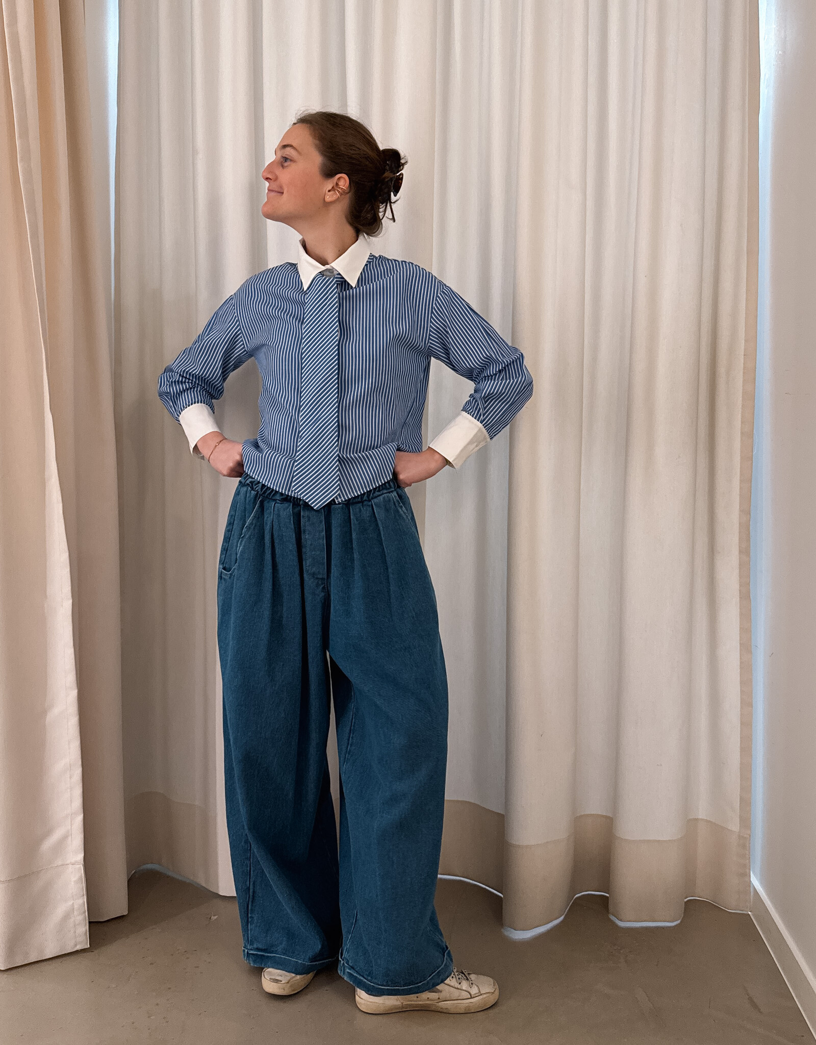 The Golden House Joh Jeans Wide 'Mindy' - Demin Blue -  TU