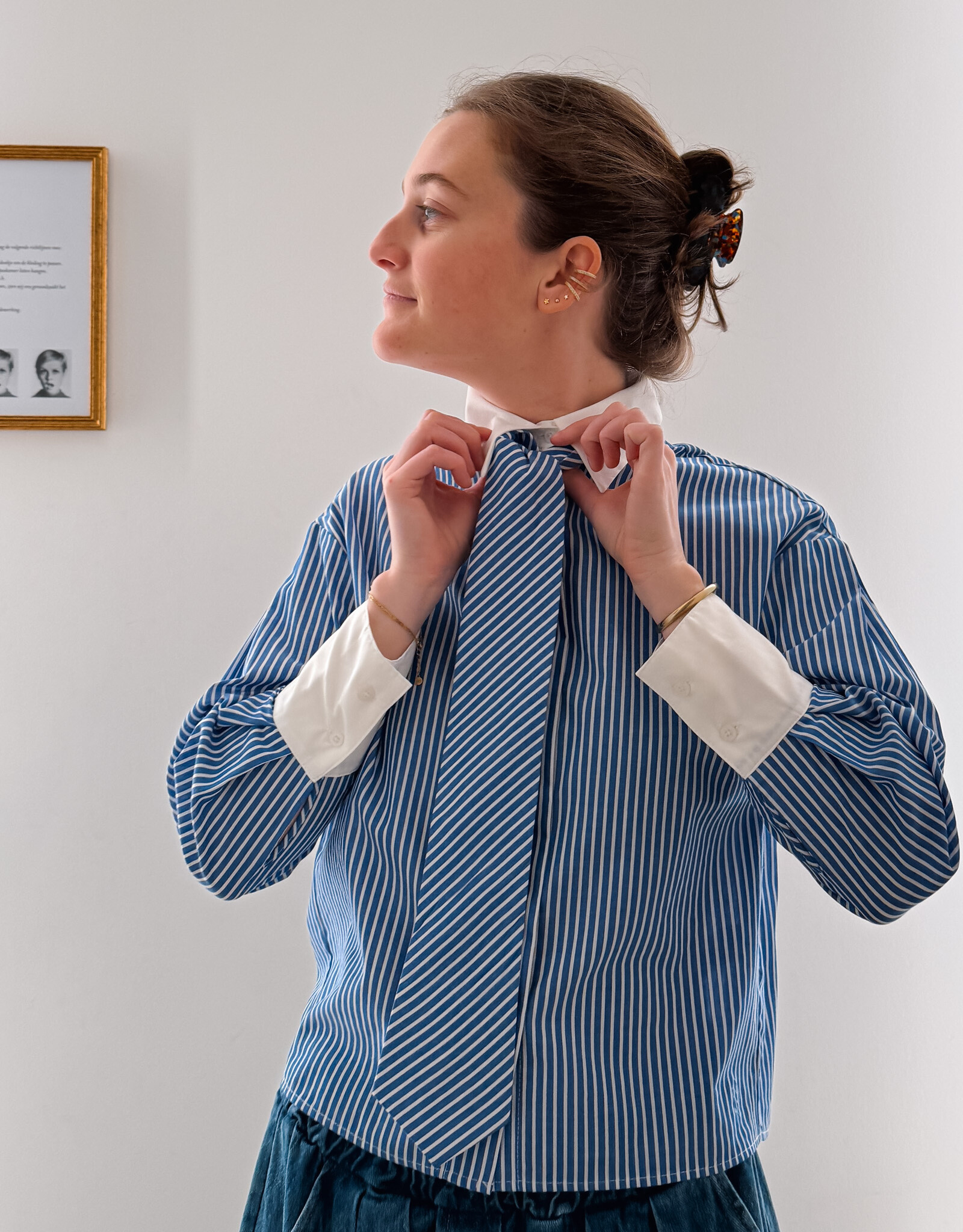 Orfeo - LMK Blouse 'Hannael' - Rayures Bleues - Orfeo