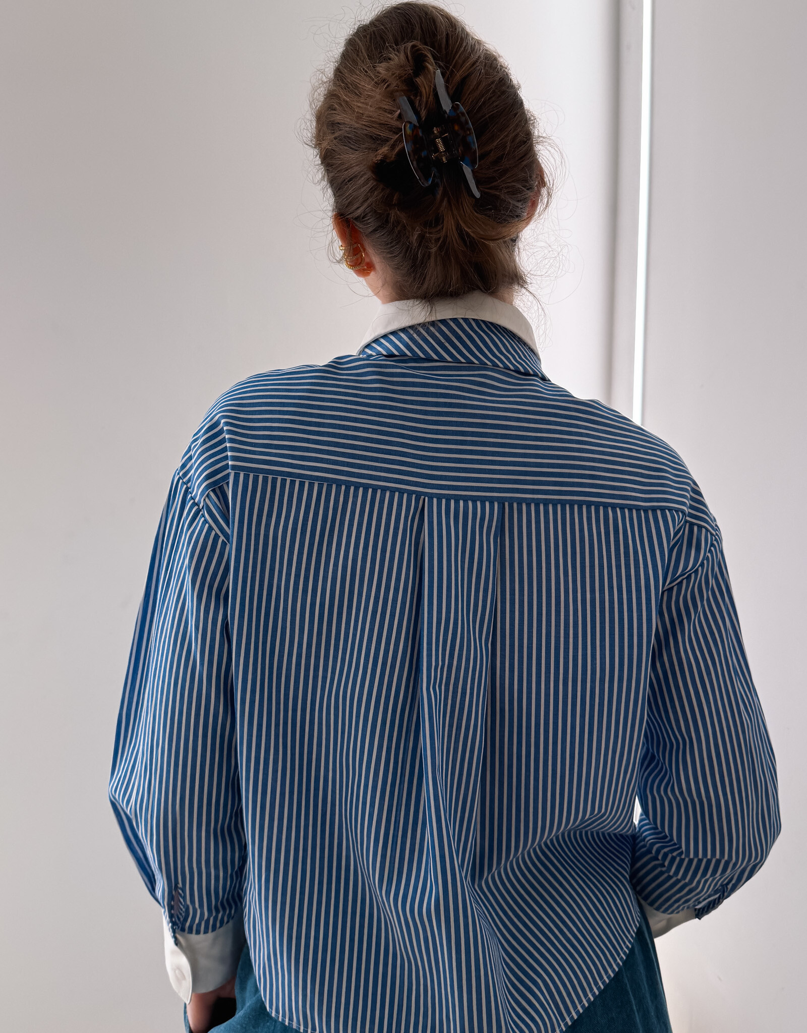 Orfeo - LMK Blouse 'Hannael' - Rayures Bleues - Orfeo