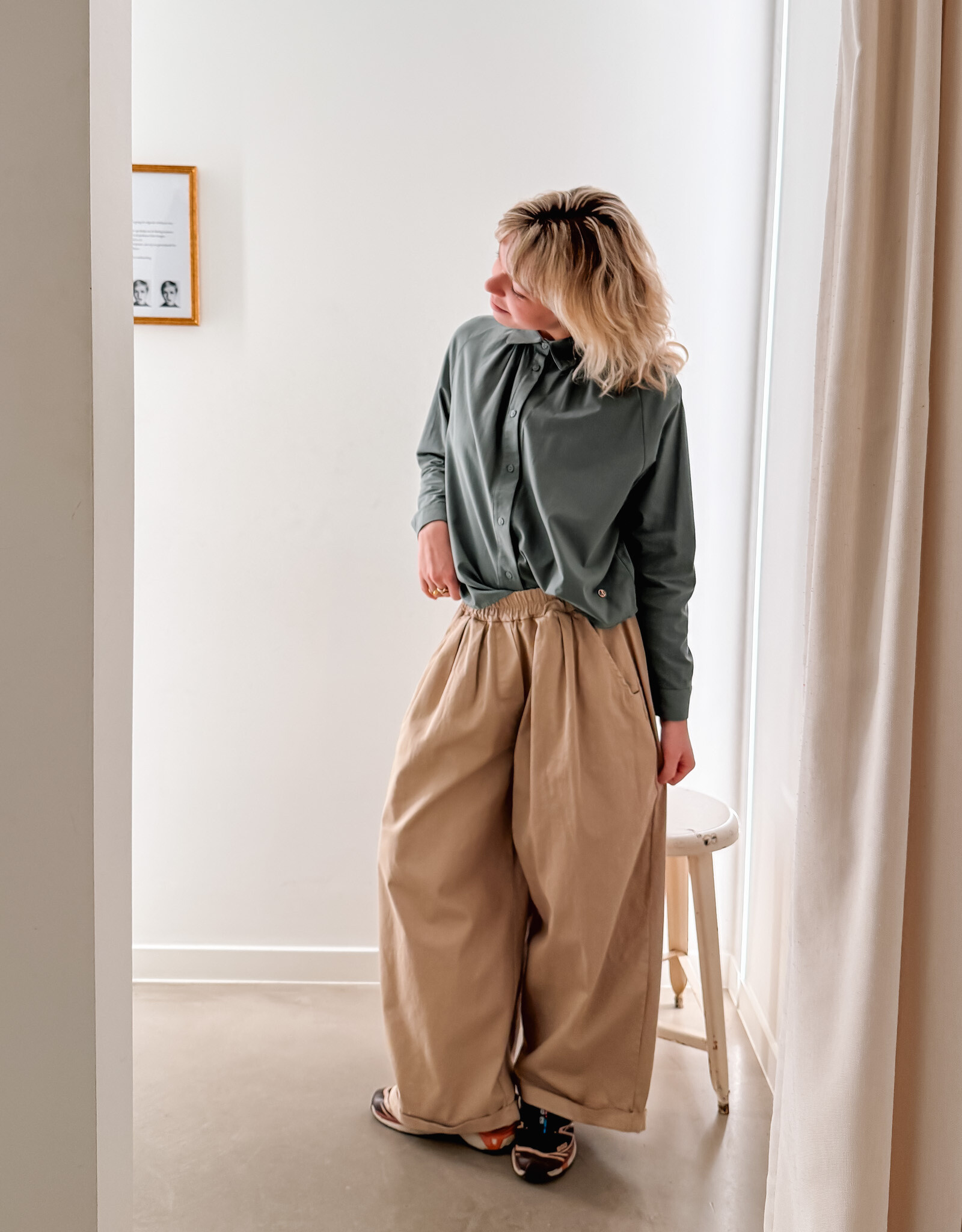 The Golden House Ad Blouse 'Bora Bora' - Kaki - Adoré