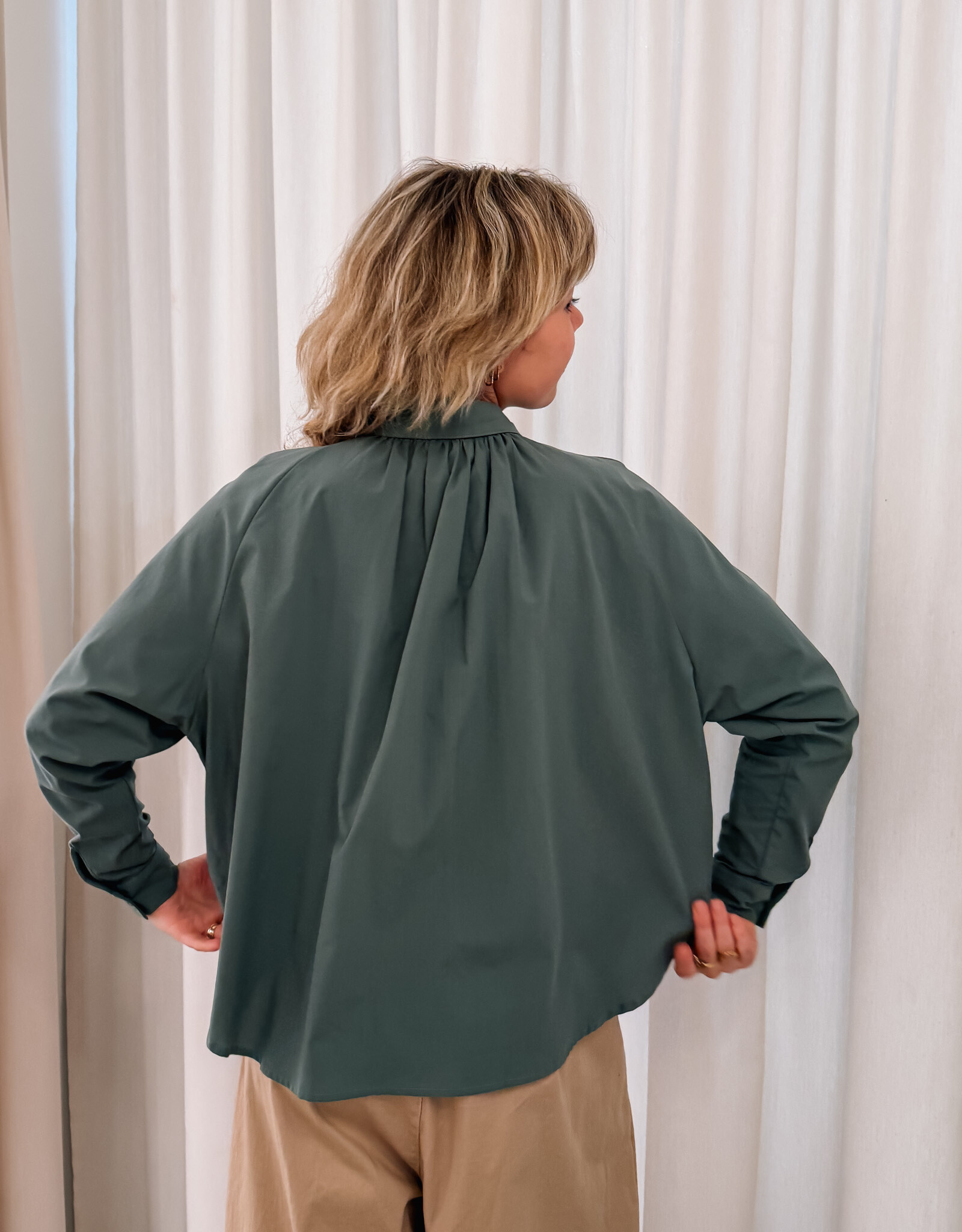 The Golden House Ad Blouse 'Bora Bora' - Kaki - Adoré