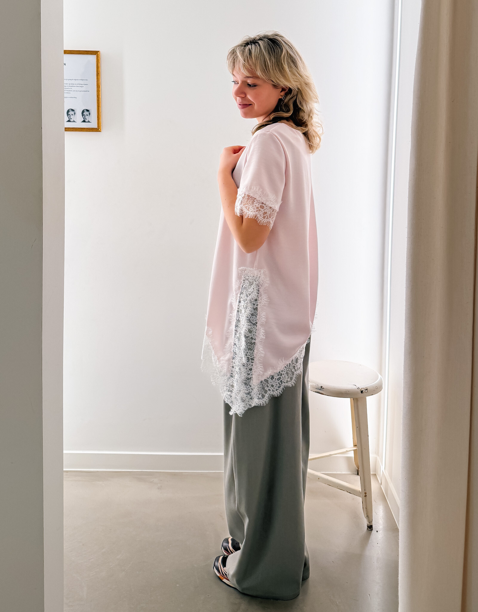 The Golden House - Garc Blouse Satin 'Axelle' - Rose - One Size