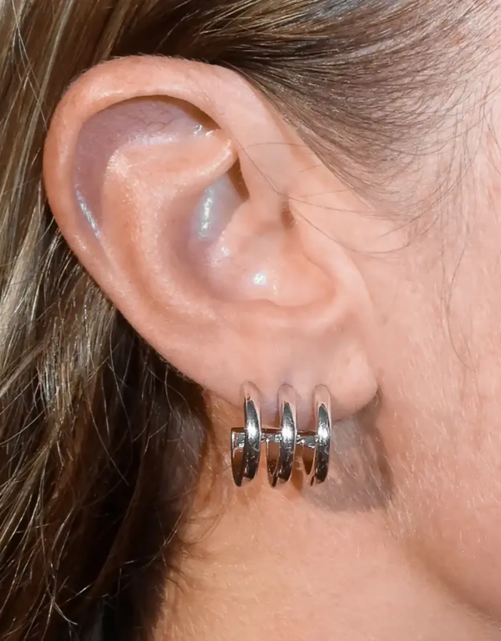 Billion Avenue Trio Iva Earstud - Silver - Billion Avenue