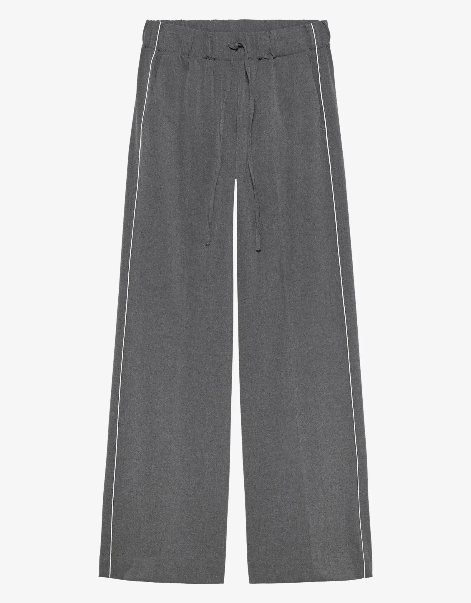 Catwalk Junkie Broek Jogger 'Piping' - Dark Grey Melange  - Catwalk Junkie