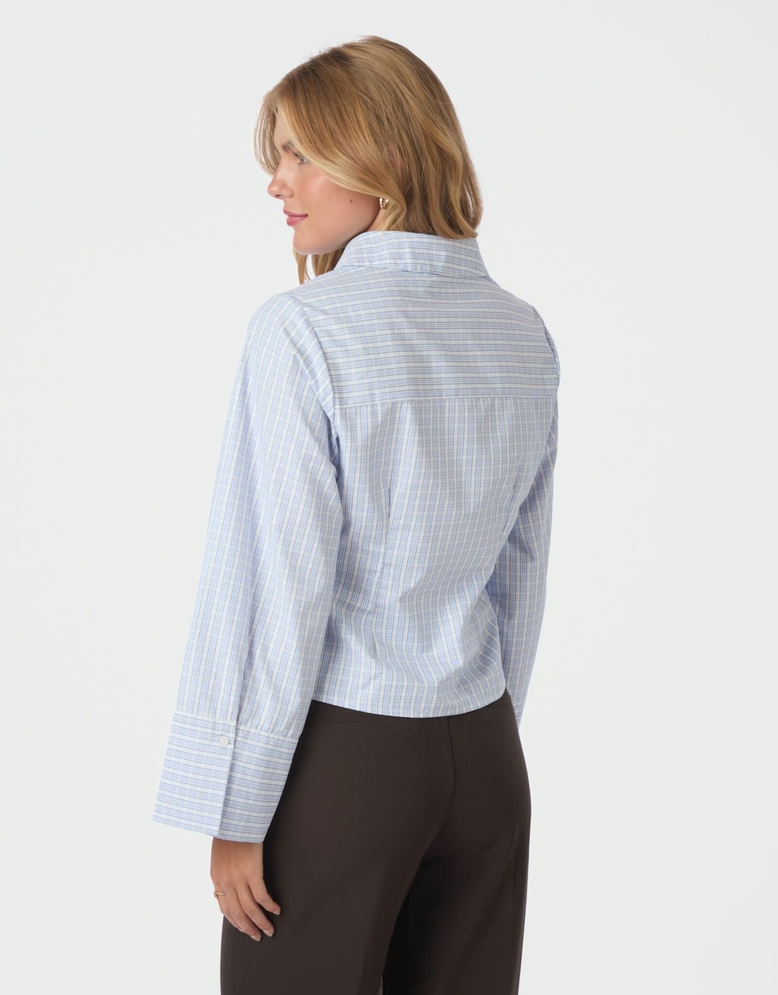 Blouse Check 'Rosa' - Light Blue - Neo Noir