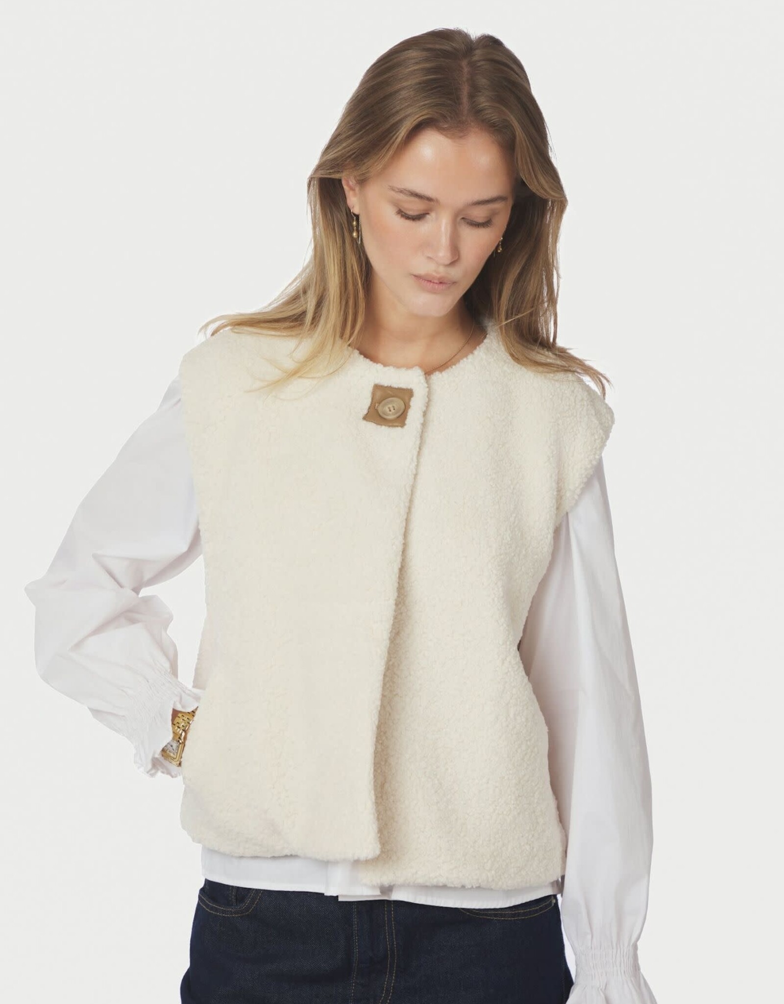 Waistcoat Teddy 'Anjanna' - Ivory - Neo Noir