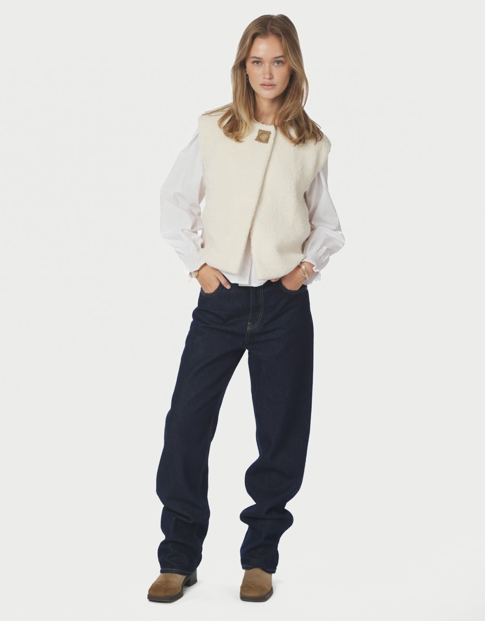 Waistcoat Teddy 'Anjanna' - Ivory - Neo Noir