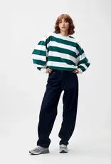 Catwalk Junkie T-Shirt Long Sleeve 'Oversized Striped' - Sea Moss - Catwalk Junkie