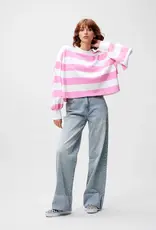 Catwalk Junkie T-Shirt Long Sleeve 'Oversized Striped' - Rosebloom - Catwalk Junkie