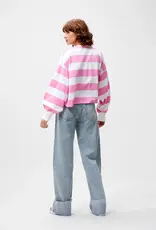 Catwalk Junkie T-Shirt Long Sleeve 'Oversized Striped' - Rosebloom - Catwalk Junkie