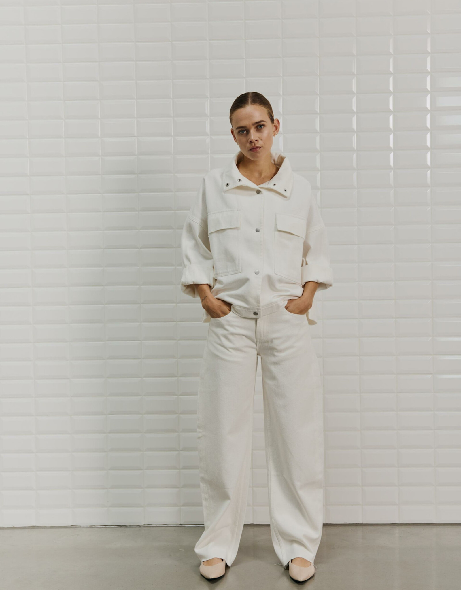 Withblack Jeans Barrel 'Peyton Gala' - White - Withblack