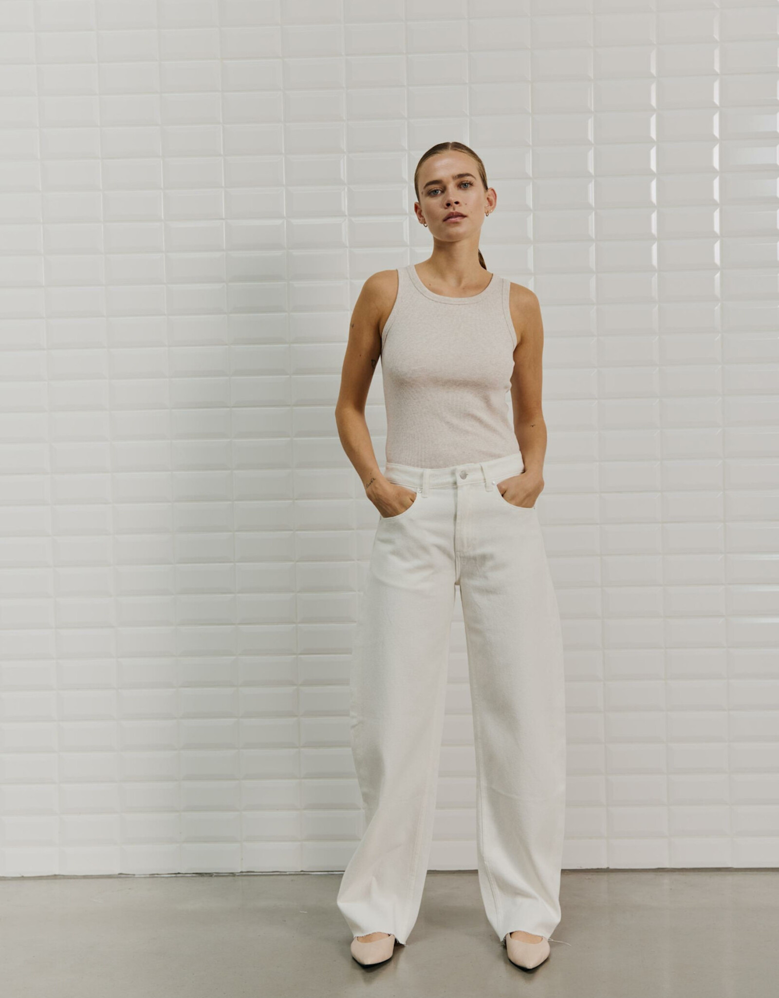 Withblack Jeans Barrel 'Peyton Gala' - White - Withblack