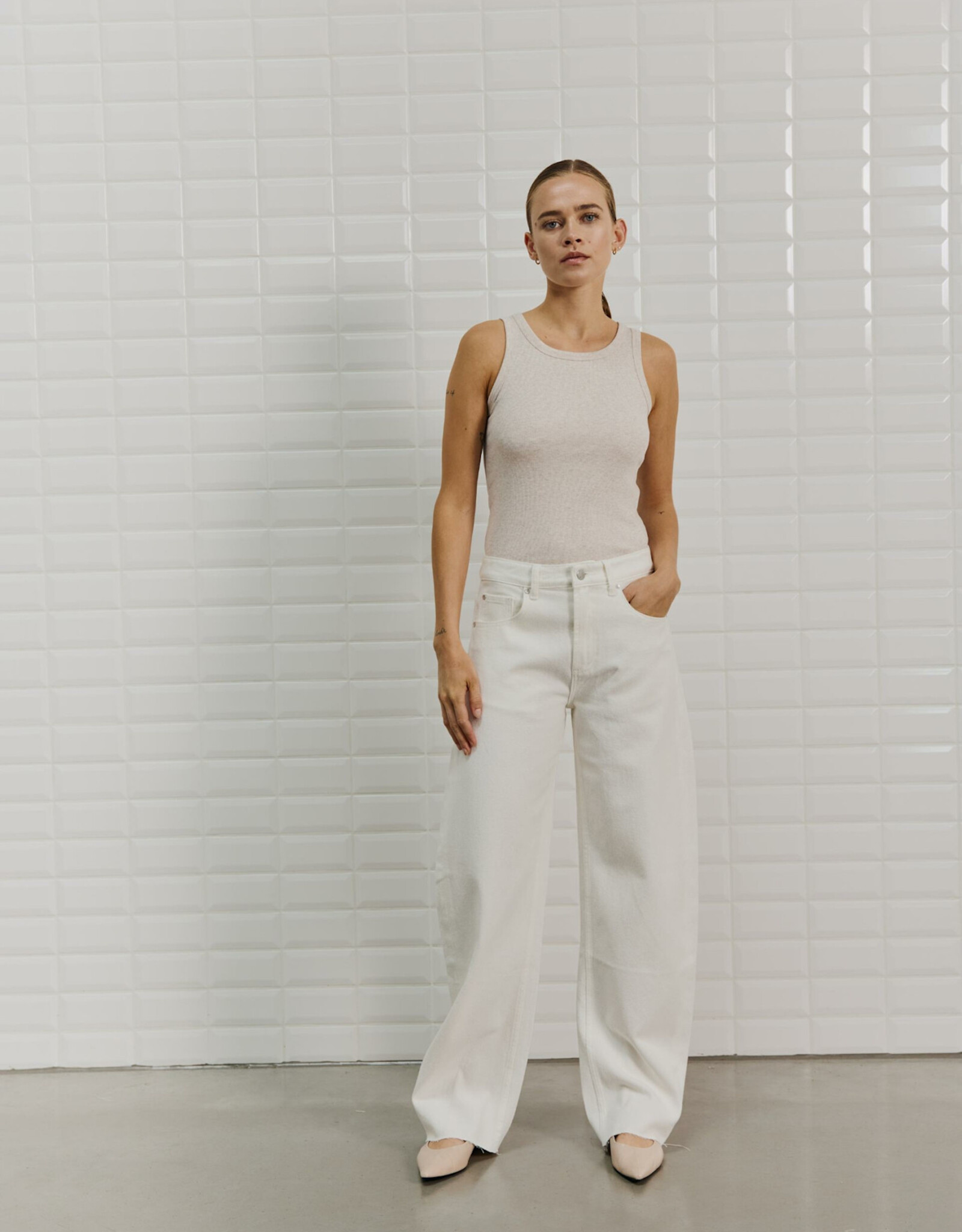 Withblack Jeans Barrel 'Peyton Gala' - White - Withblack