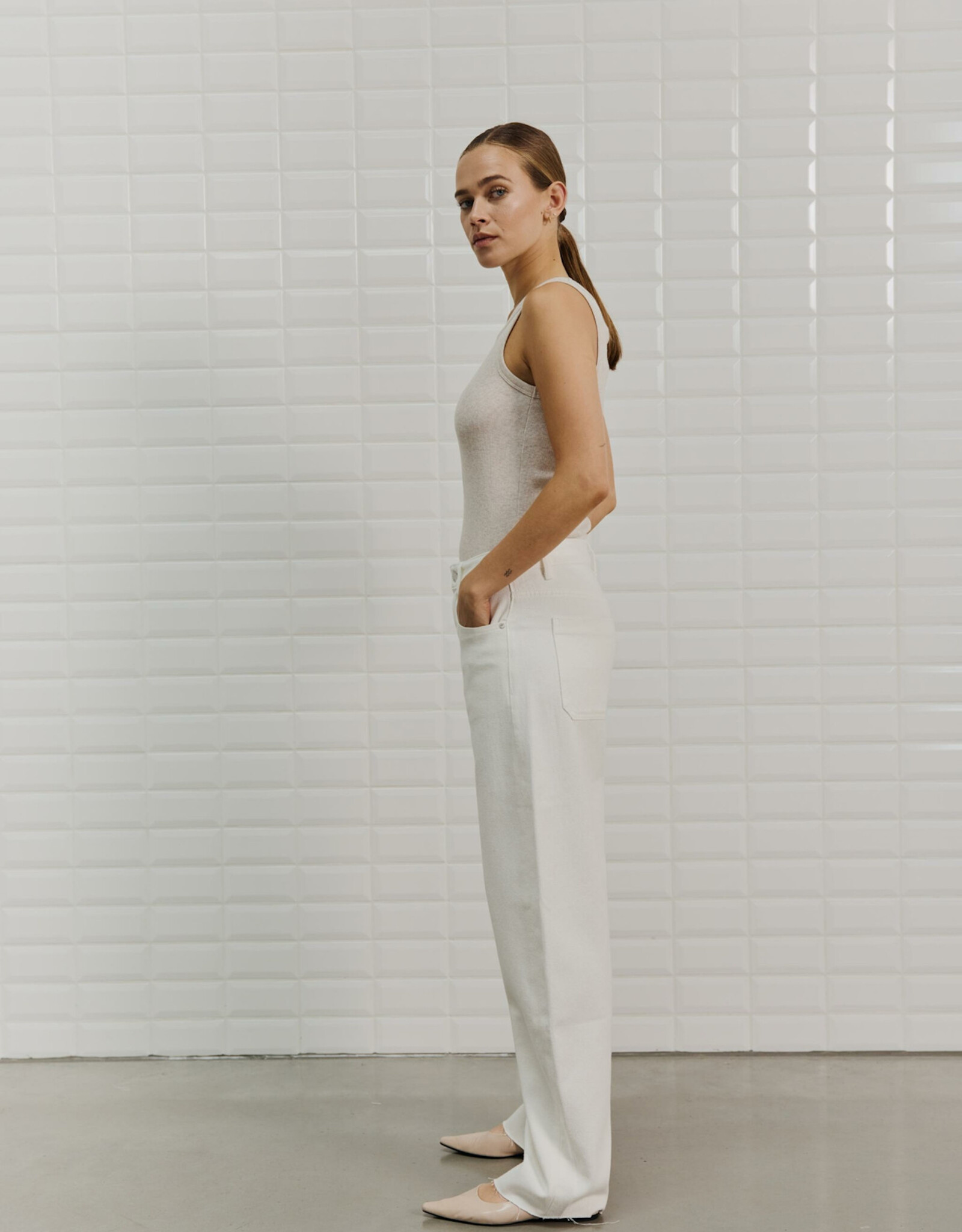 Withblack Jeans Barrel 'Peyton Gala' - White - Withblack