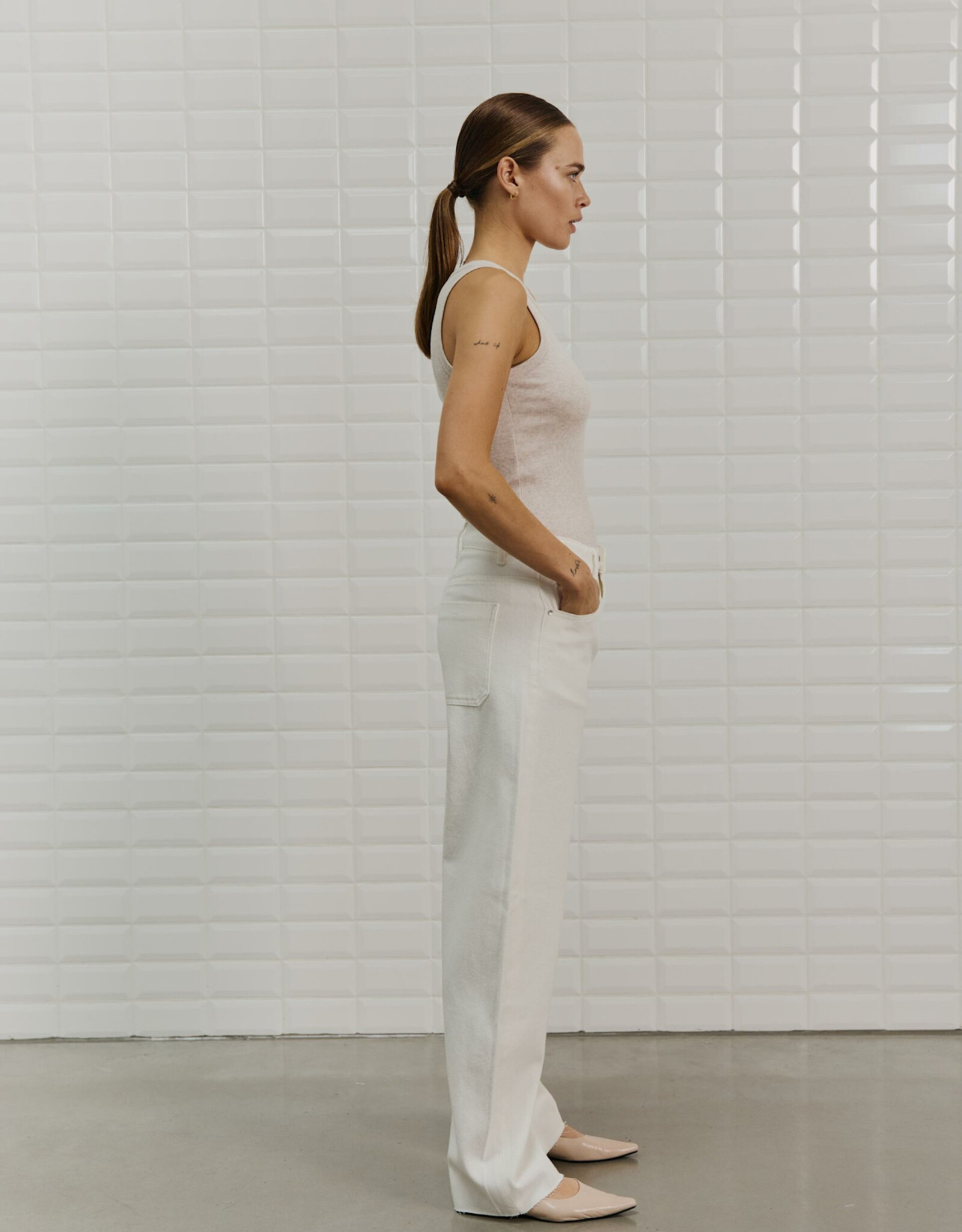 Withblack Jeans Barrel 'Peyton Gala' - White - Withblack