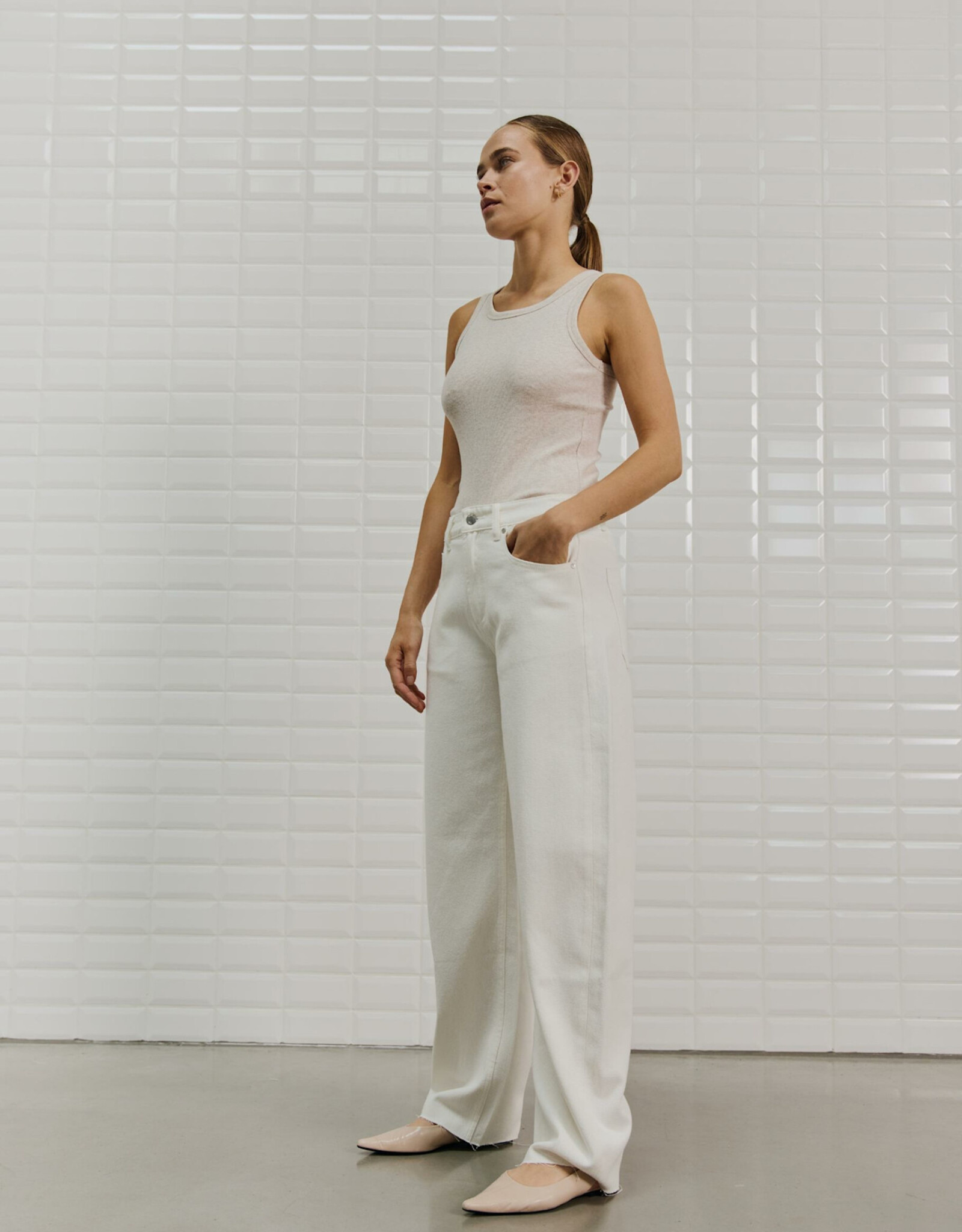 Withblack Jeans Barrel 'Peyton Gala' - White - Withblack