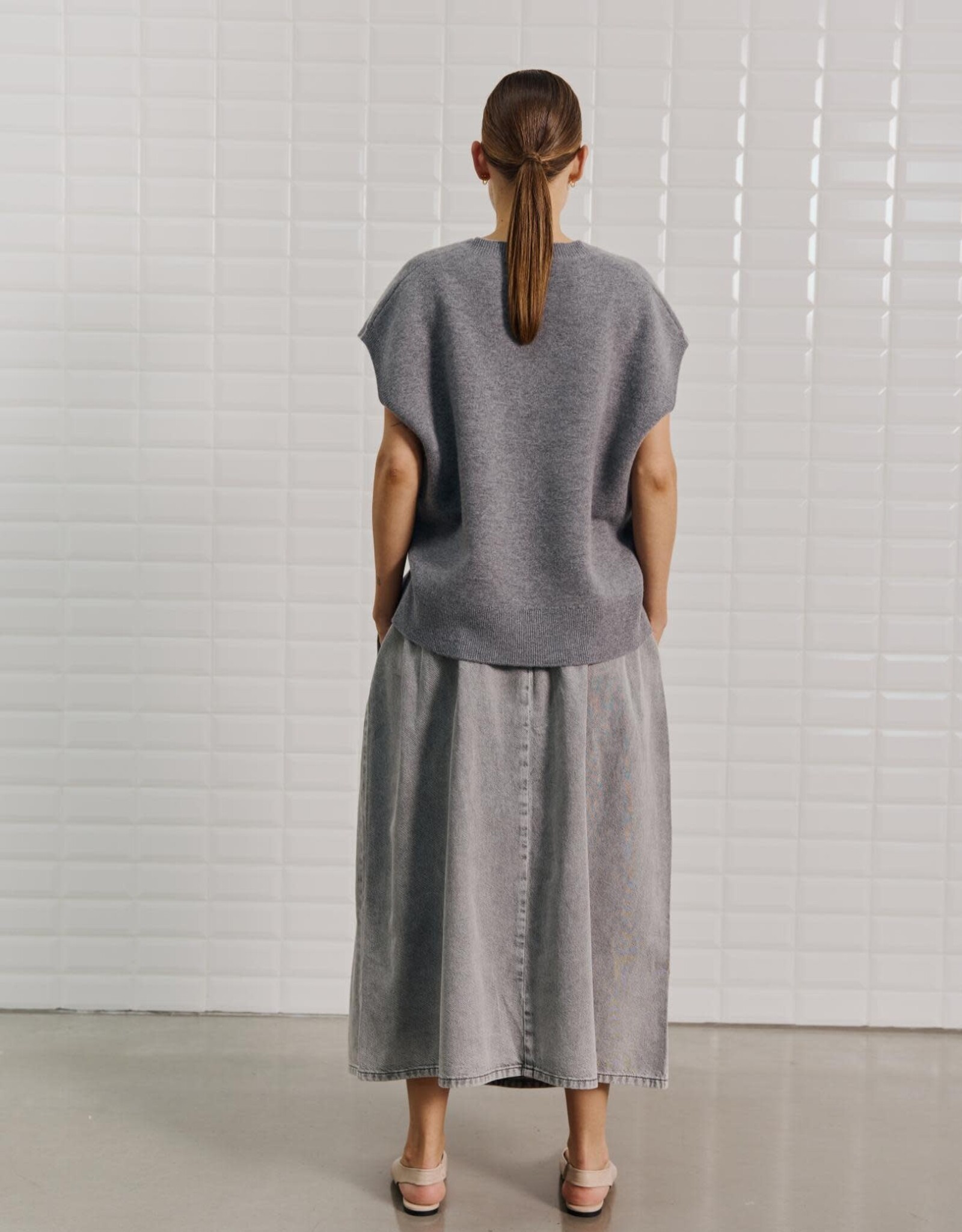 Withblack Spencer V-Neck 'Cooper' - Grey Melange - Withblack