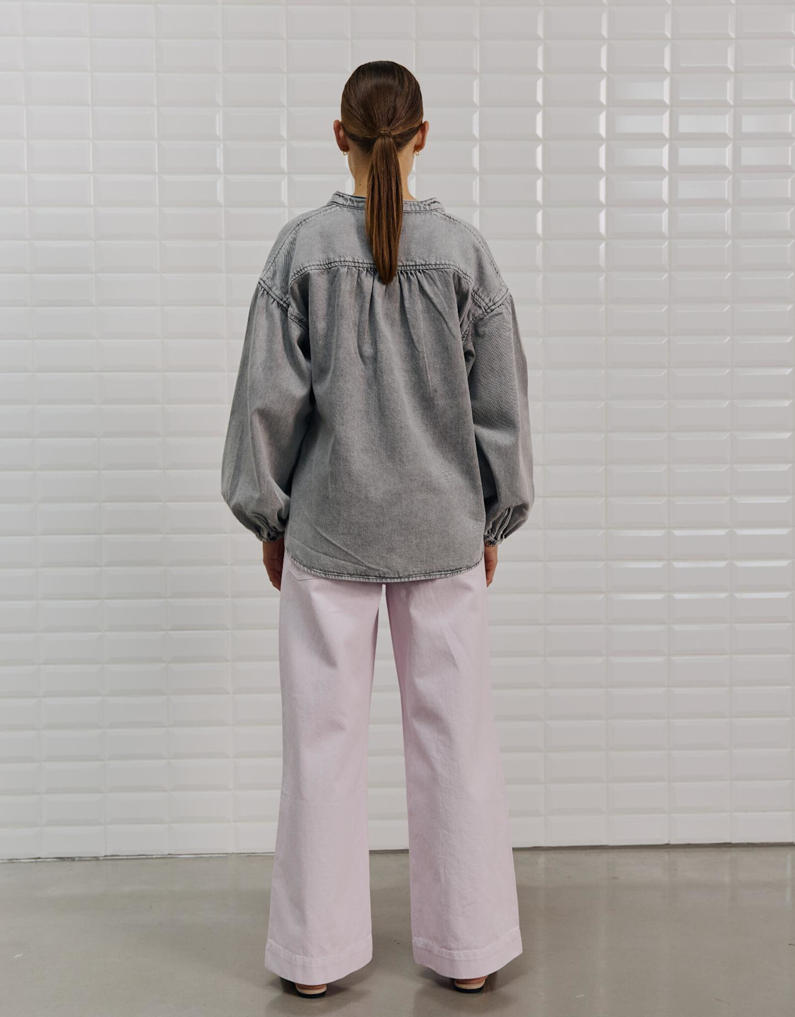 Withblack Blouse 'Penelope' - Spring Grey - Withblack