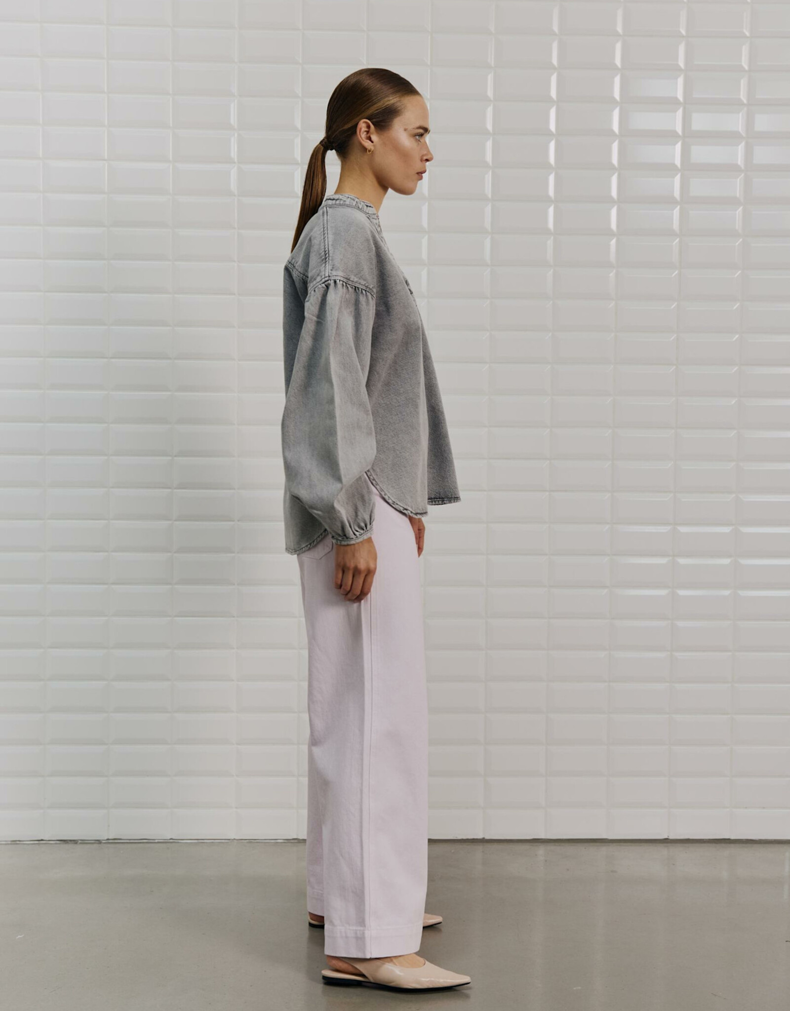 Withblack Blouse 'Penelope' - Spring Grey - Withblack