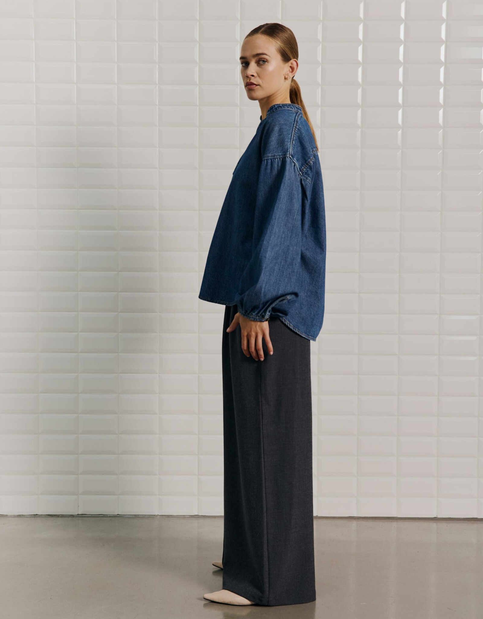 Withblack Blouse 'Penelope' - Indigo Dawn - Withblack