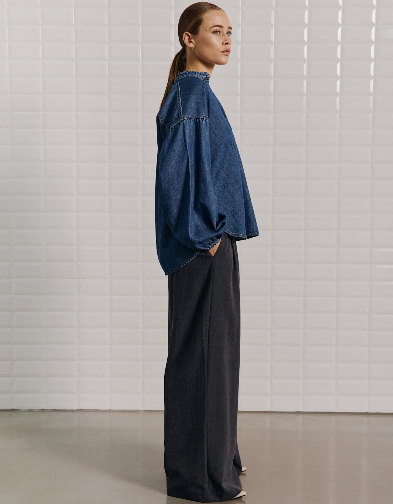 Withblack Blouse 'Penelope' - Indigo Dawn - Withblack