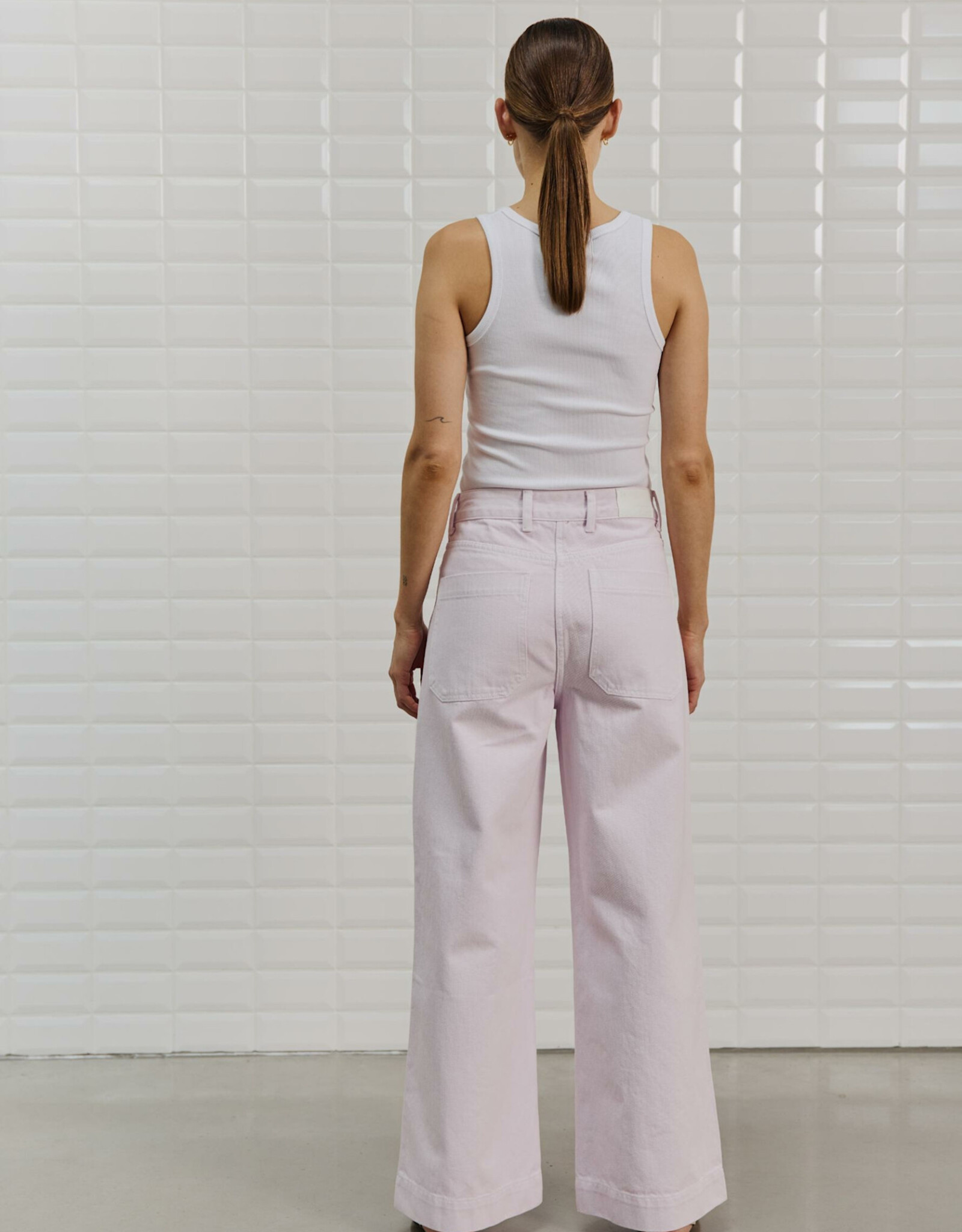 Withblack Broek Wide 'Antonia' - Lavender Sky - Withblack