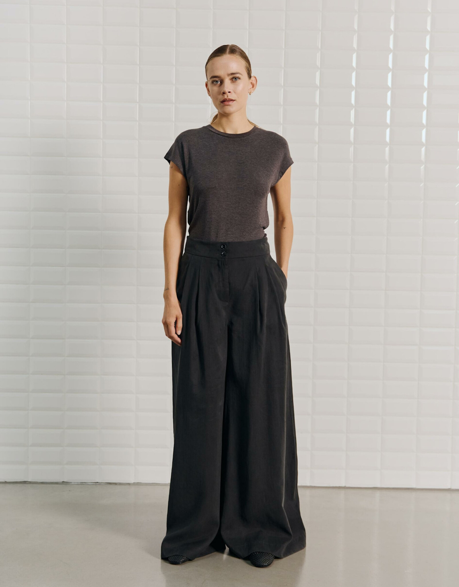 Withblack Broek 'Marleen' - Black - WithBlack