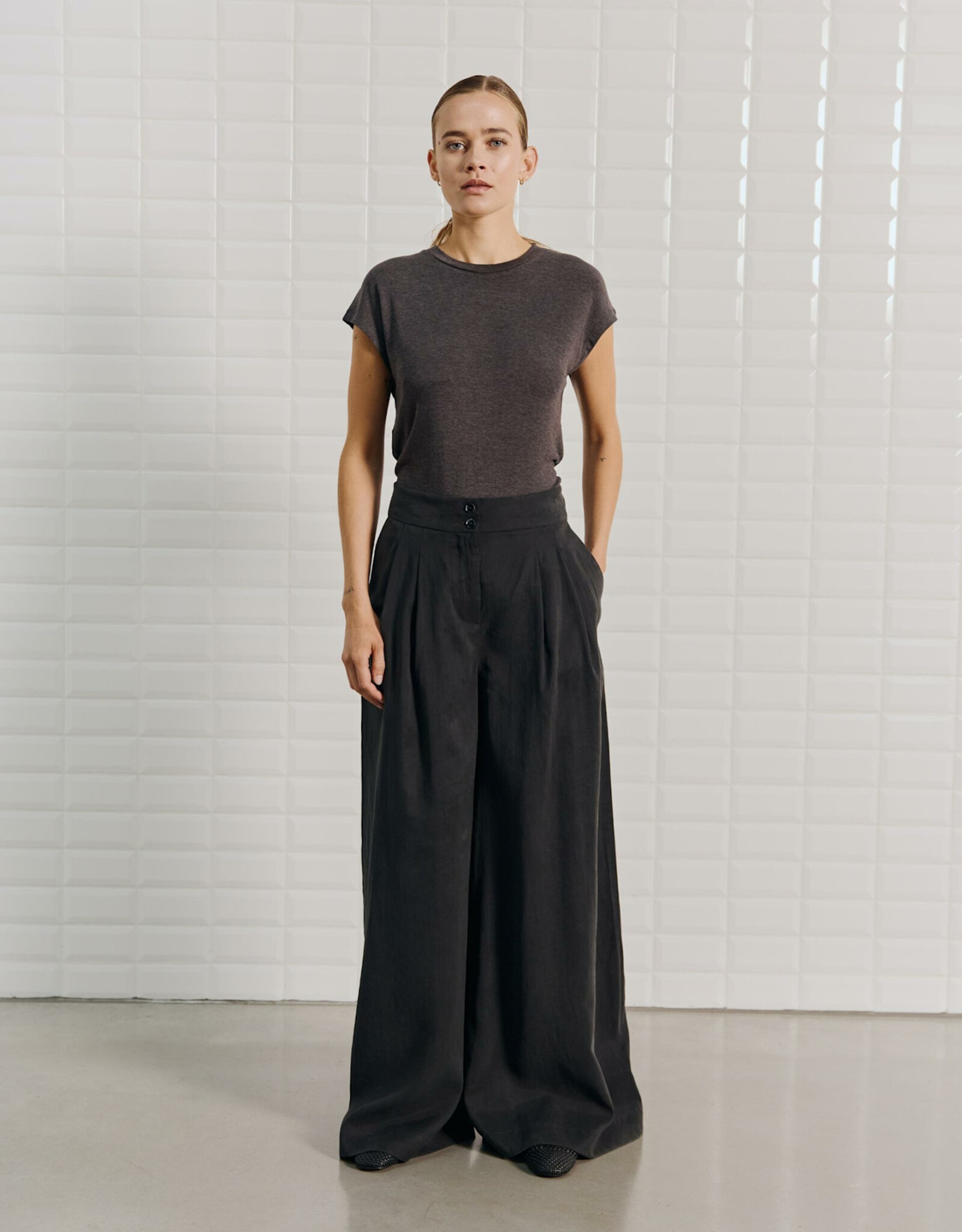 Withblack Broek 'Marleen' - Black - WithBlack