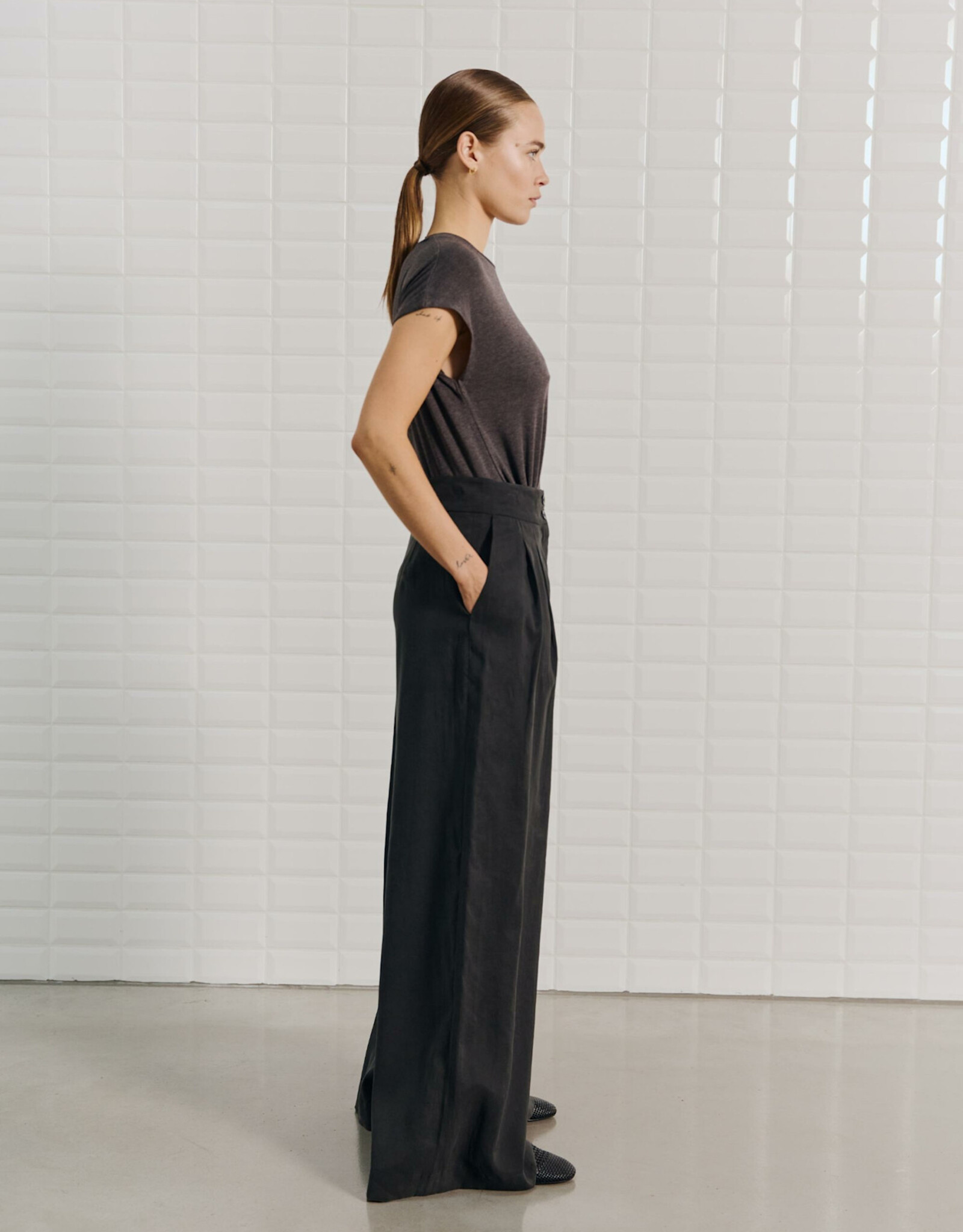 Withblack Broek 'Marleen' - Black - WithBlack