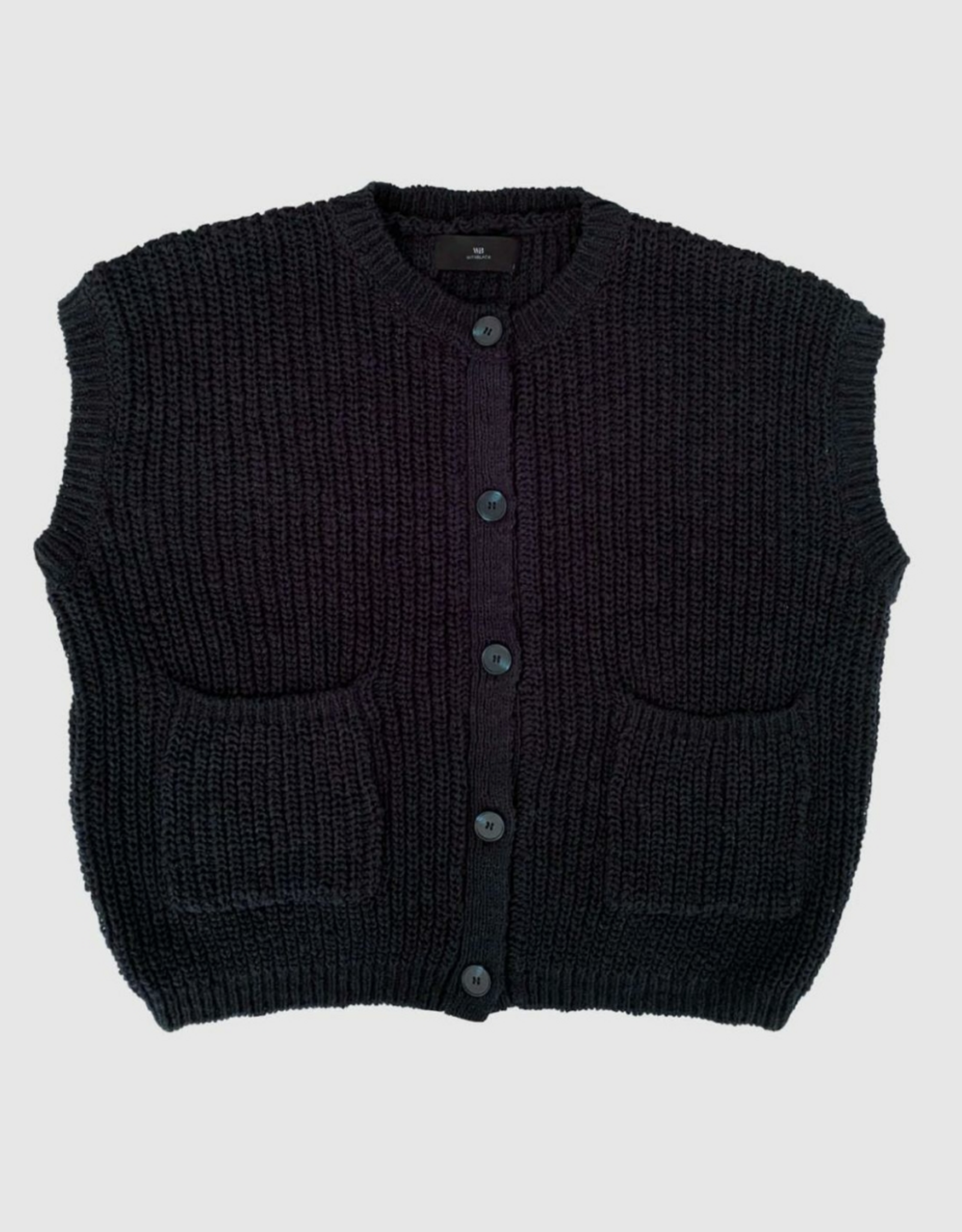 Withblack Cardigan Zoner Mouw 'Selena' - Navy  - Withblack