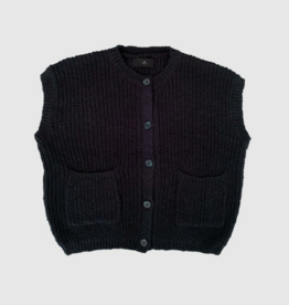 Withblack Cardigan Zoner Mouw 'Selena' - Navy  - Withblack