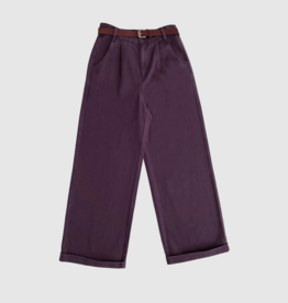 Withblack Broek Wide 'Steffi' - Blackberry - Withblack