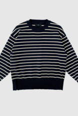 Withblack Pull Striped 'Barbara' - Navy/Birch Stripe - Withblack