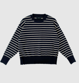 Withblack Pull Striped 'Barbara' - Navy/Birch Stripe - Withblack
