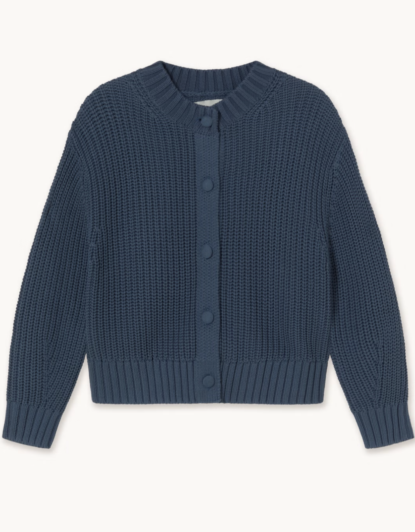 The Tiny Big Sister Cardigan 'Round Neck' - Stone - The Tiny Big Sister