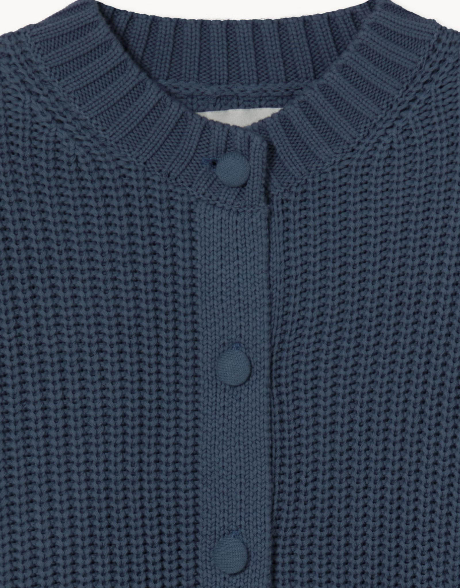 The Tiny Big Sister Cardigan 'Round Neck' - Stone - The Tiny Big Sister