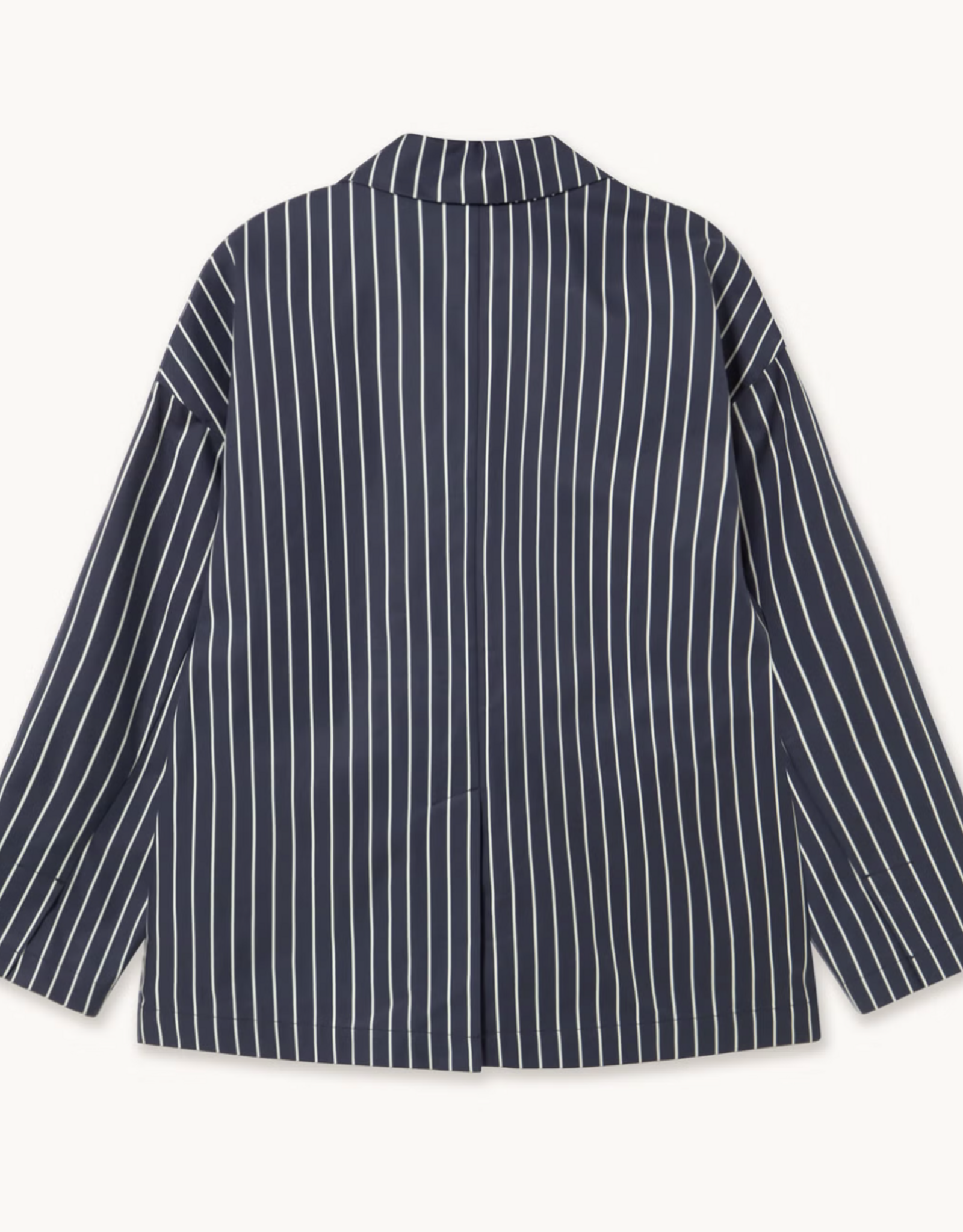 The Tiny Big Sister Blazer 'Striped Twill' - Navy - The Tiny Big Sister